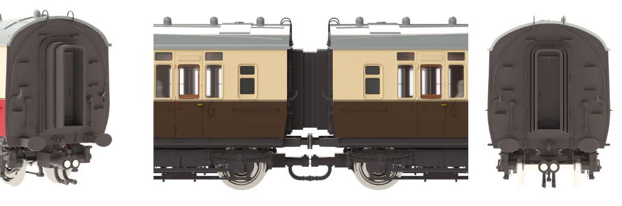 4P-021-302 GWR Corridor Toplight 1935 Chocolate & Cream Roundel Composite LH 6942 - Image 3