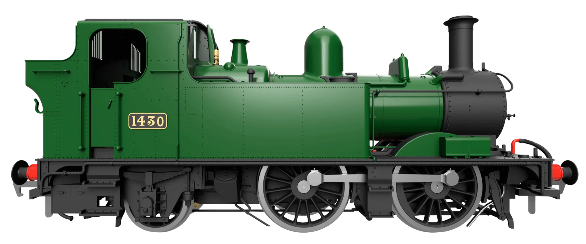 4S-006-022S 14XX Class 0-4-2 1426 BR Green Lined Late Emblem Steam Locomotive - DCC Sound - Image 11