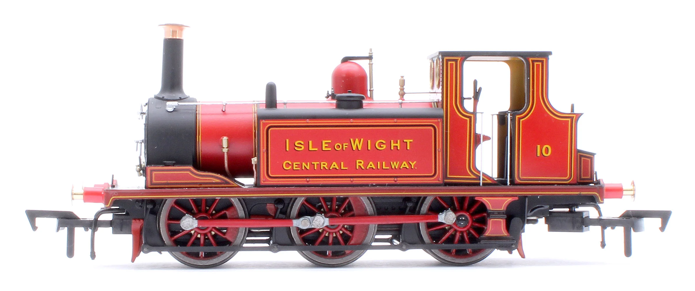 4S-010-014 Class A1 Terrier 0-6-0T Isle of Wight Central Railway Red '10' Steam Locomotive - Image 2