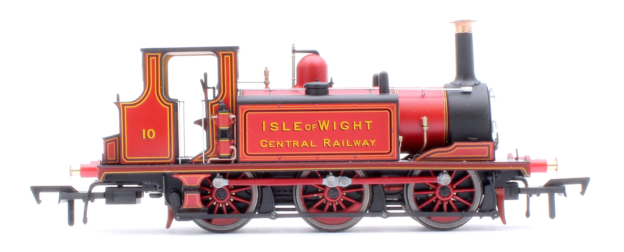 4S-010-014 Class A1 Terrier 0-6-0T Isle of Wight Central Railway Red '10' Steam Locomotive - Image 6