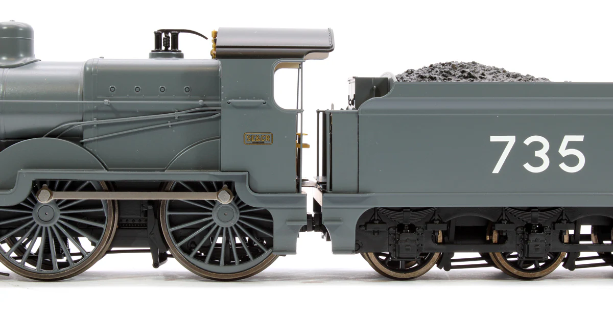 4S-028-001 SECR Maunsell D1 Class SECR Grey 4-4-0 Steam Locomotive No.735 - Image 7