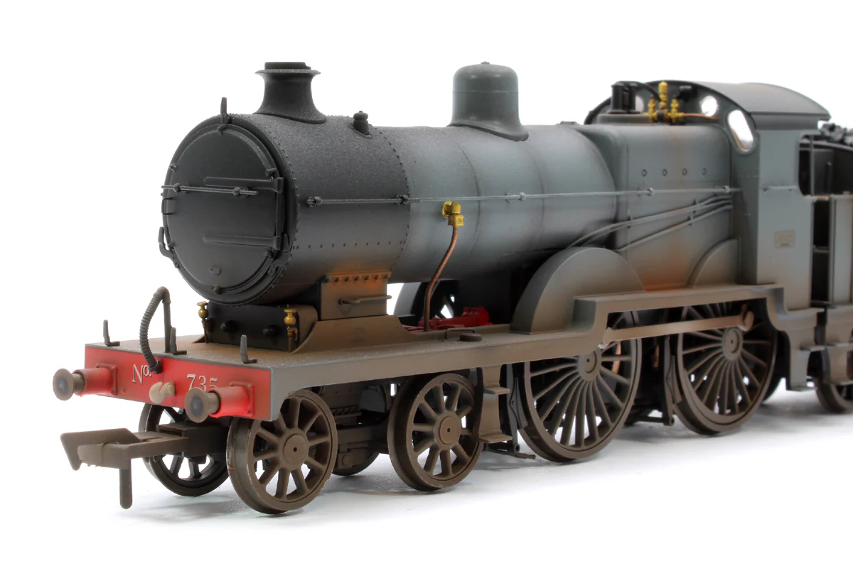 4S-028-001DWL Highly Detailed Premium Weathered SECR Maunsell D1 Class SECR Grey 4-4-0 Steam Locomotive No.735 - Image 8