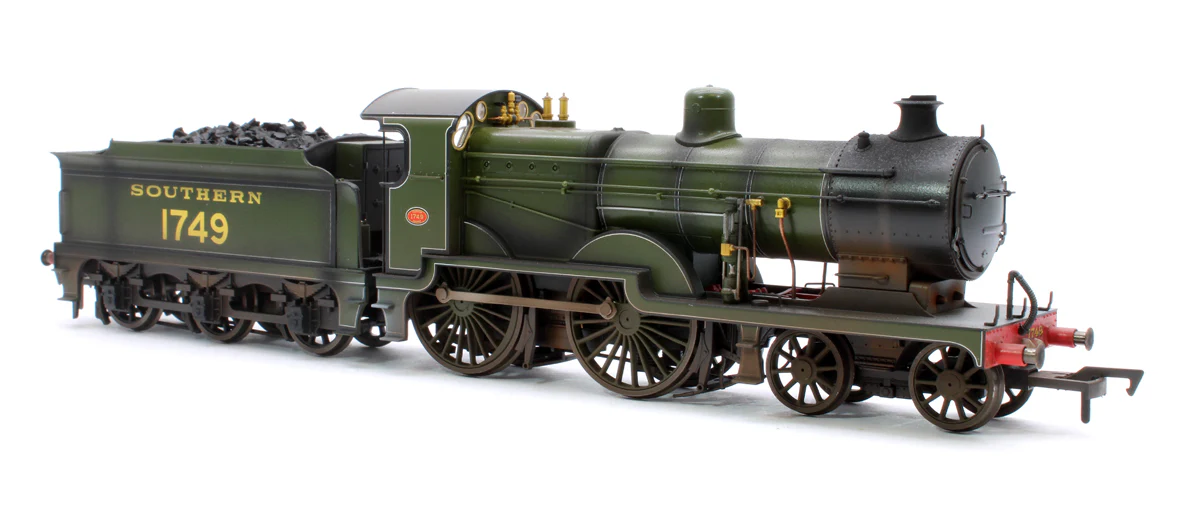 4S-028-002DWL Highly Detailed Premium Weathered SECR Maunsell D1 Class Southern SR Maunsell Olive Green 4-4-0 Steam Locomotive No.1749 - Image 4