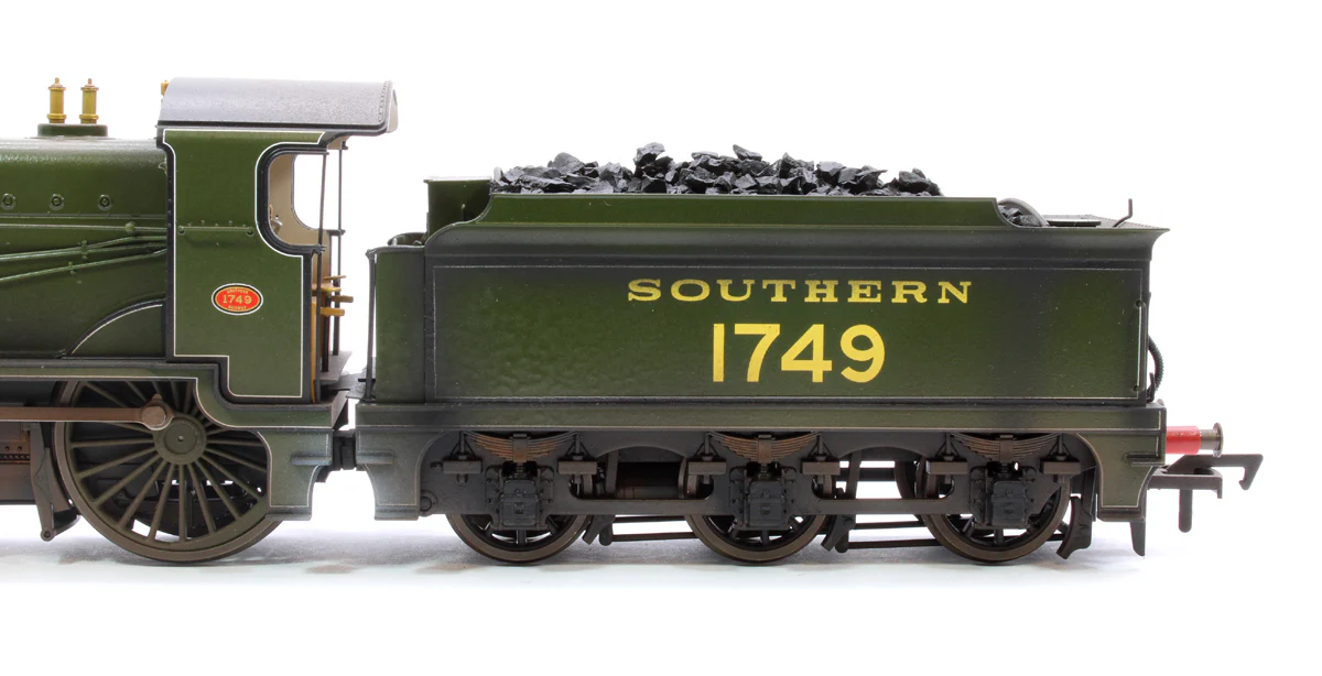 4S-028-002DWL Highly Detailed Premium Weathered SECR Maunsell D1 Class Southern SR Maunsell Olive Green 4-4-0 Steam Locomotive No.1749 - Image 7