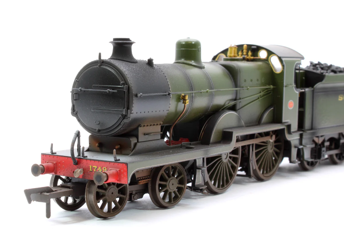 4S-028-002DWL Highly Detailed Premium Weathered SECR Maunsell D1 Class Southern SR Maunsell Olive Green 4-4-0 Steam Locomotive No.1749 - Image 8