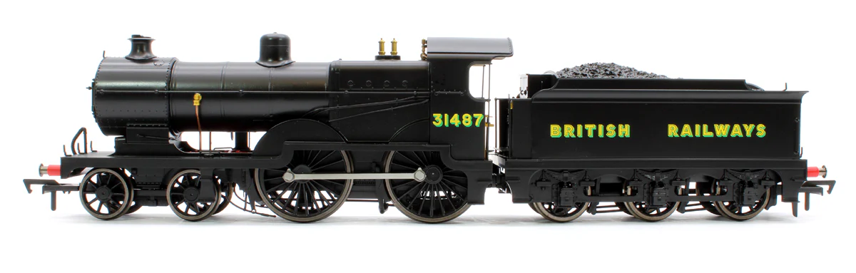 4S-028-006 SECR Maunsell D1 Class BR Black (Sunshine Lettering) 4-4-0 Steam Locomotive No.31487 - Image 5
