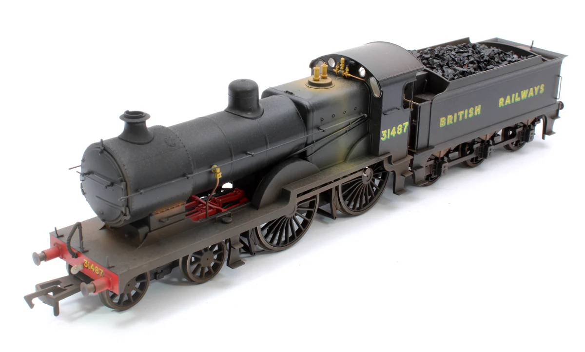4S-028-006DWL Highly Detailed Premium Weathered SECR Maunsell D1 Class BR Black (Sunshine Lettering) 4-4-0 Steam Locomotive No.31487 - Image 10