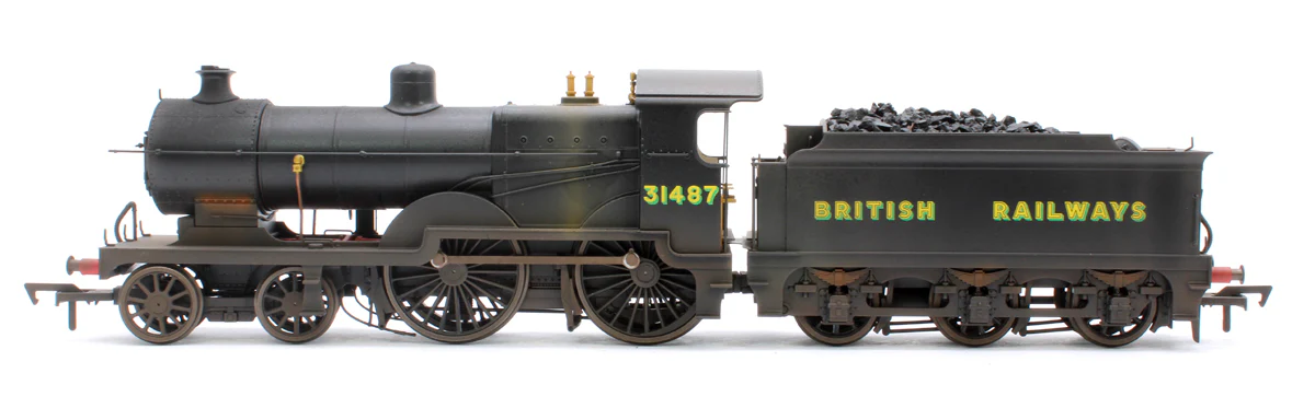 4S-028-006DWL Highly Detailed Premium Weathered SECR Maunsell D1 Class BR Black (Sunshine Lettering) 4-4-0 Steam Locomotive No.31487 - Image 5