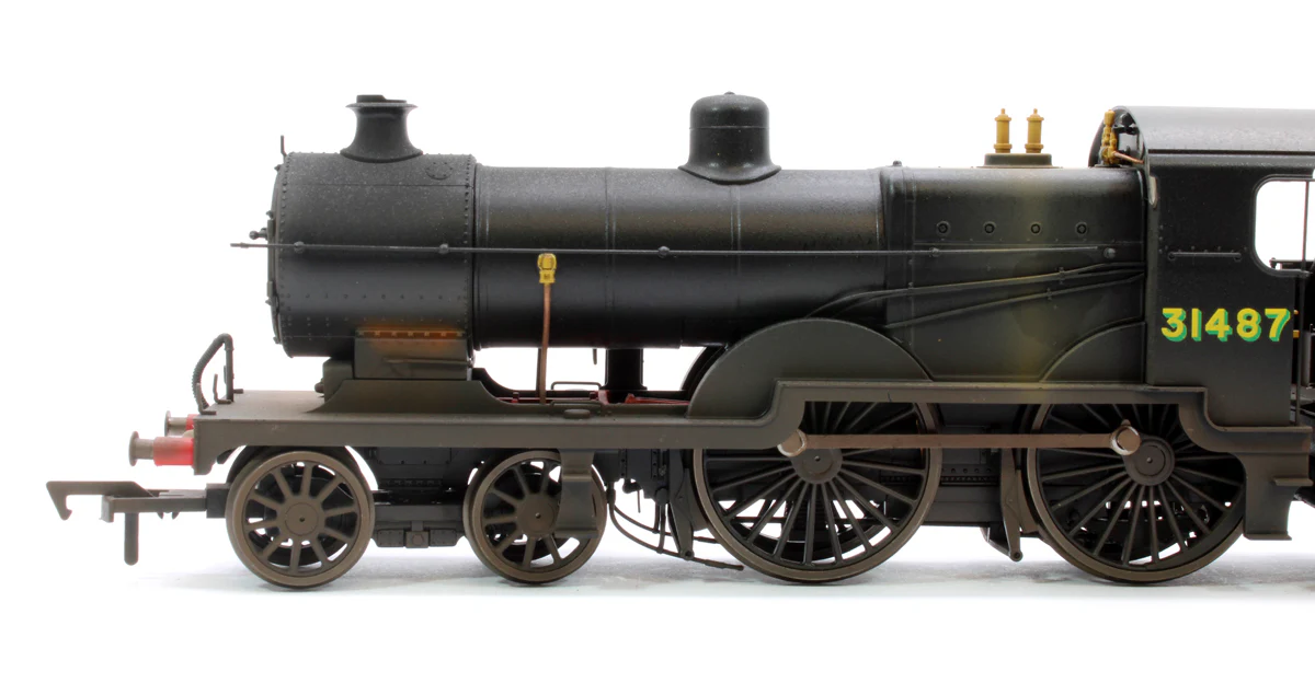 4S-028-006DWL Highly Detailed Premium Weathered SECR Maunsell D1 Class BR Black (Sunshine Lettering) 4-4-0 Steam Locomotive No.31487 - Image 6