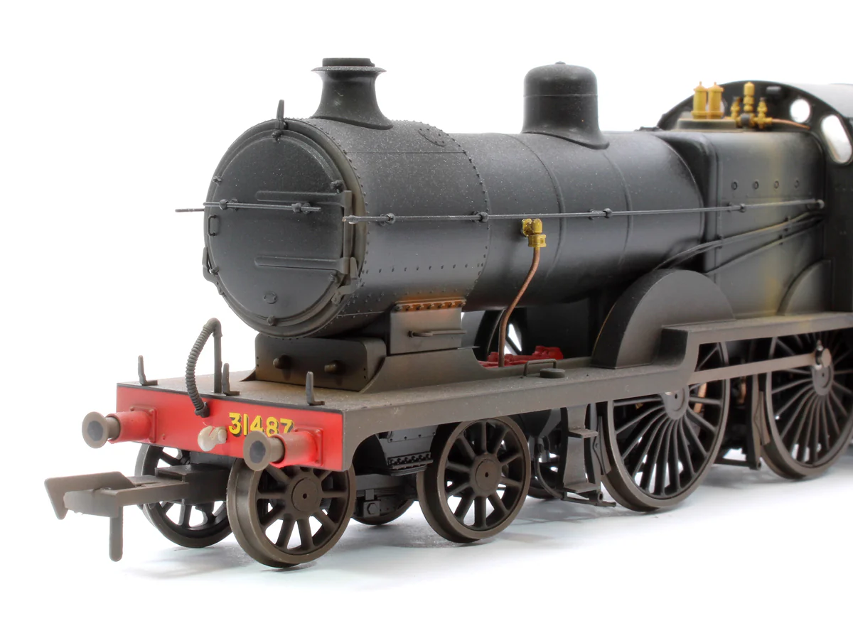 4S-028-006DWL Highly Detailed Premium Weathered SECR Maunsell D1 Class BR Black (Sunshine Lettering) 4-4-0 Steam Locomotive No.31487 - Image 8