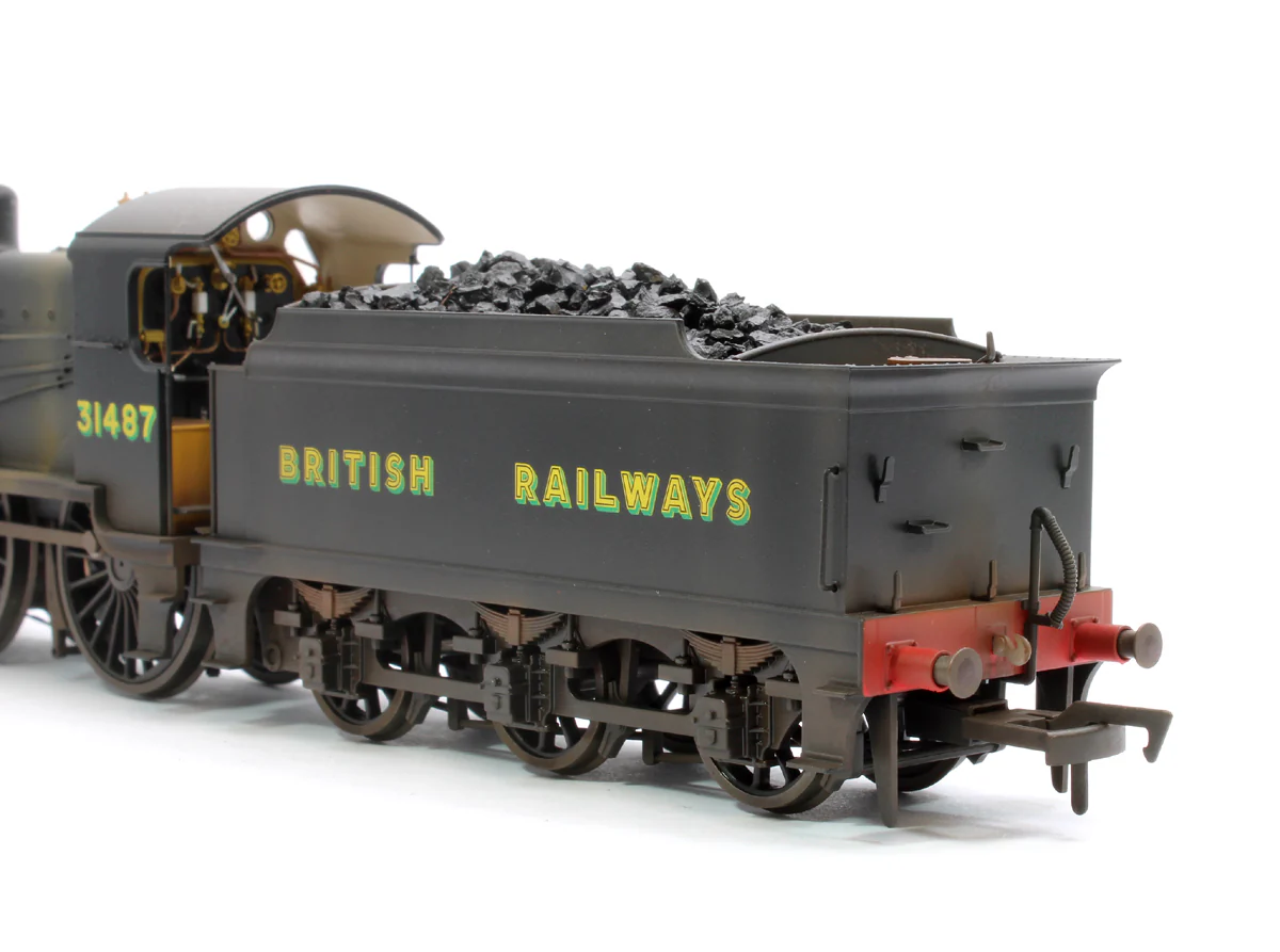 4S-028-006DWL Highly Detailed Premium Weathered SECR Maunsell D1 Class BR Black (Sunshine Lettering) 4-4-0 Steam Locomotive No.31487 - Image 9