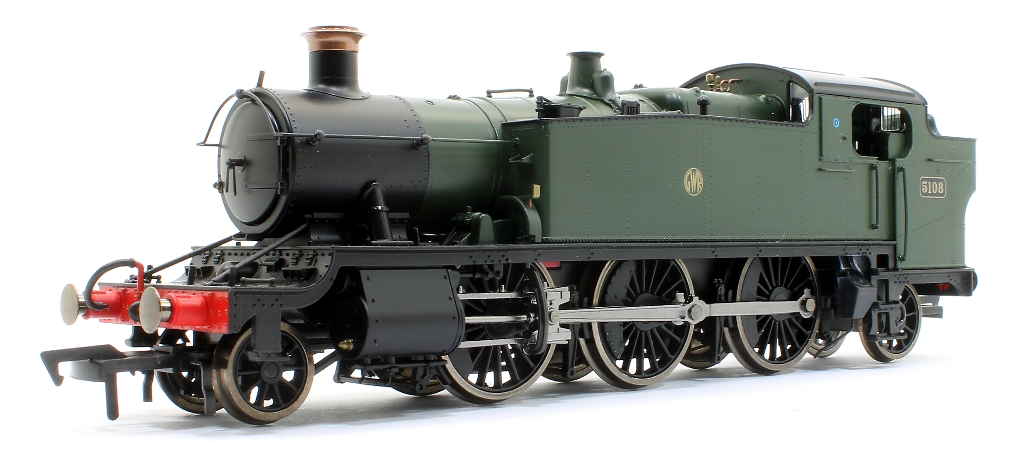 4S-041-003 Large Prairie 2-6-2 Tank Locomotive #5108 in GWR Green Shirt Button Roundel