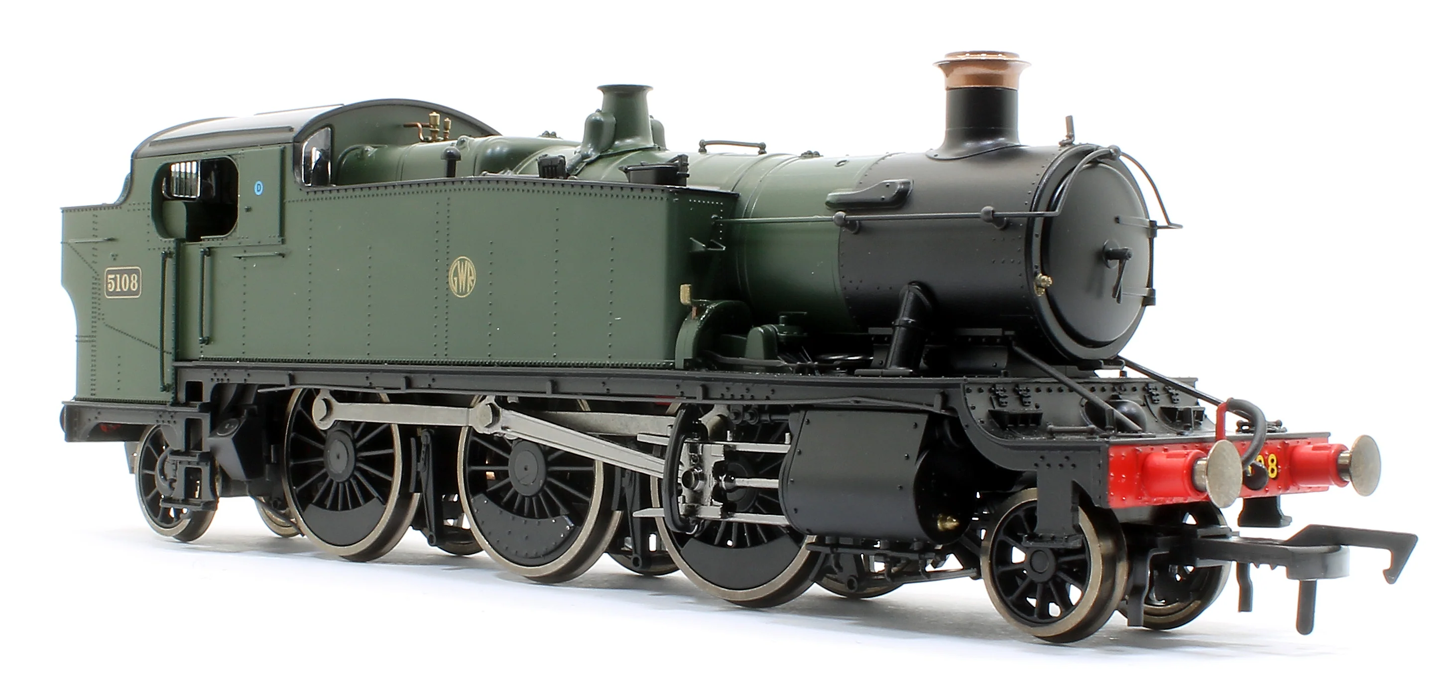 4S-041-003 Large Prairie 2-6-2 Tank Locomotive #5108 in GWR Green Shirt Button Roundel - Image 2