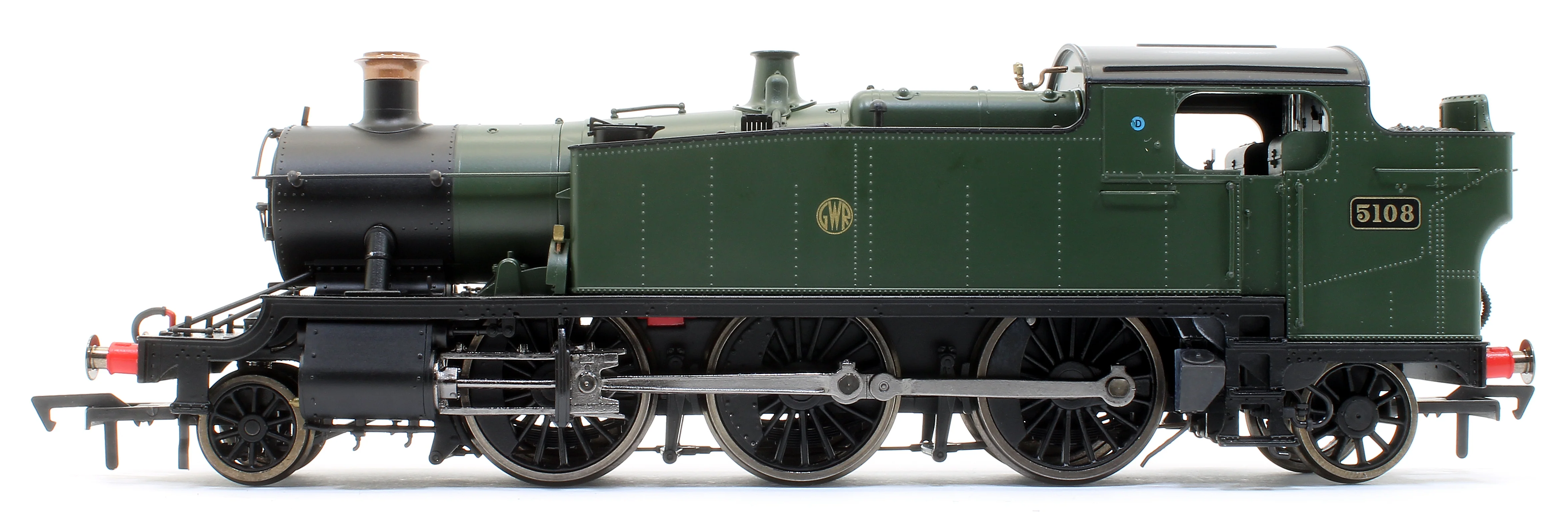 4S-041-003 Large Prairie 2-6-2 Tank Locomotive #5108 in GWR Green Shirt Button Roundel - Image 7