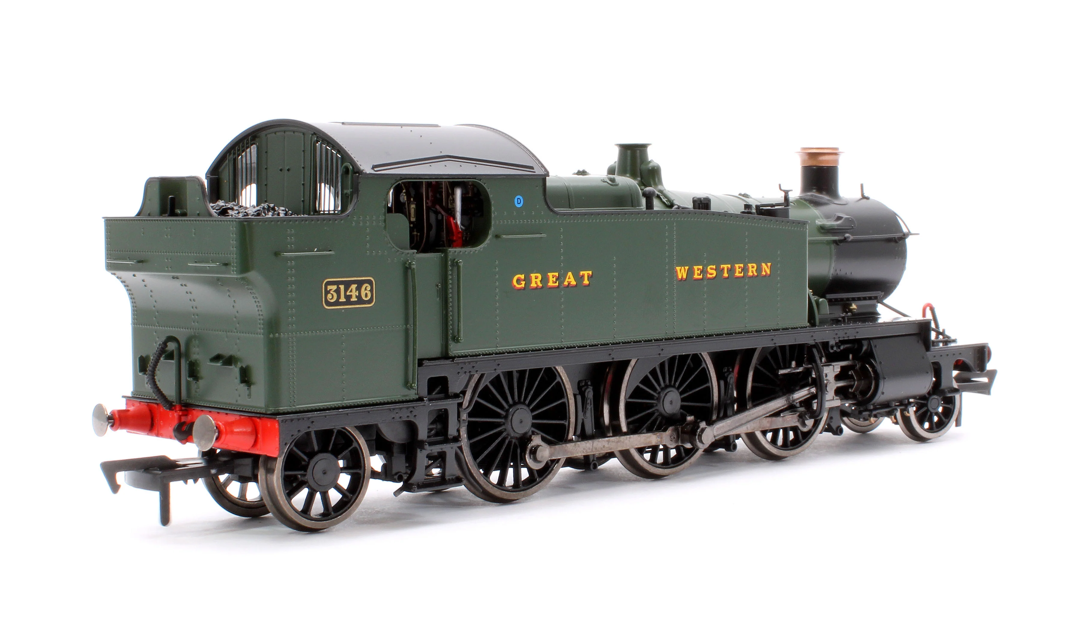 4S-041-008D Large Prairie 3146 GWR Green Great Western Steam Locomotive - DCC Fitted - Image 3