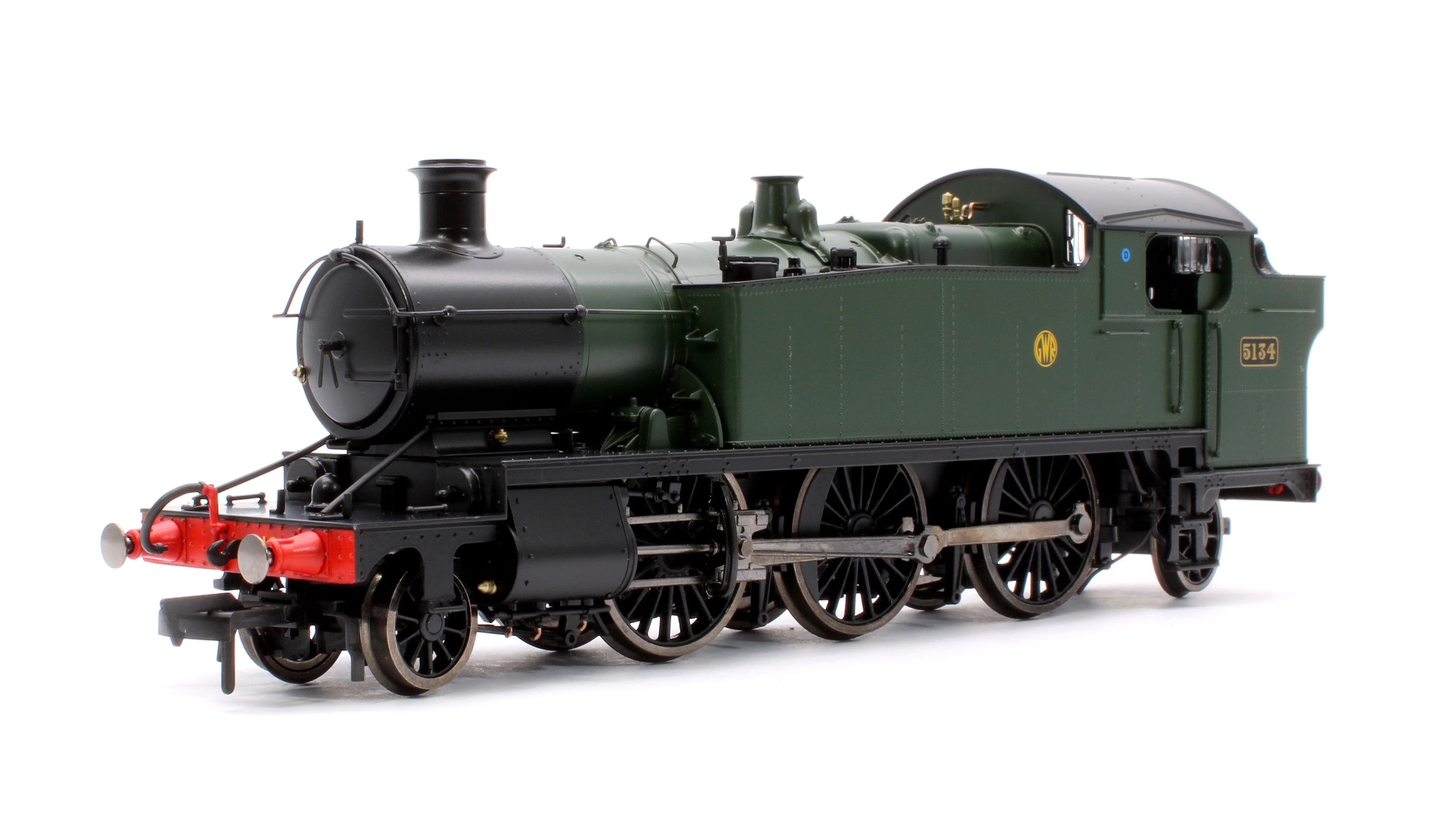4S-041-010D Large Prairie 5134 GWR Green Shirt Button Steam Locomotive - DCC Fitted