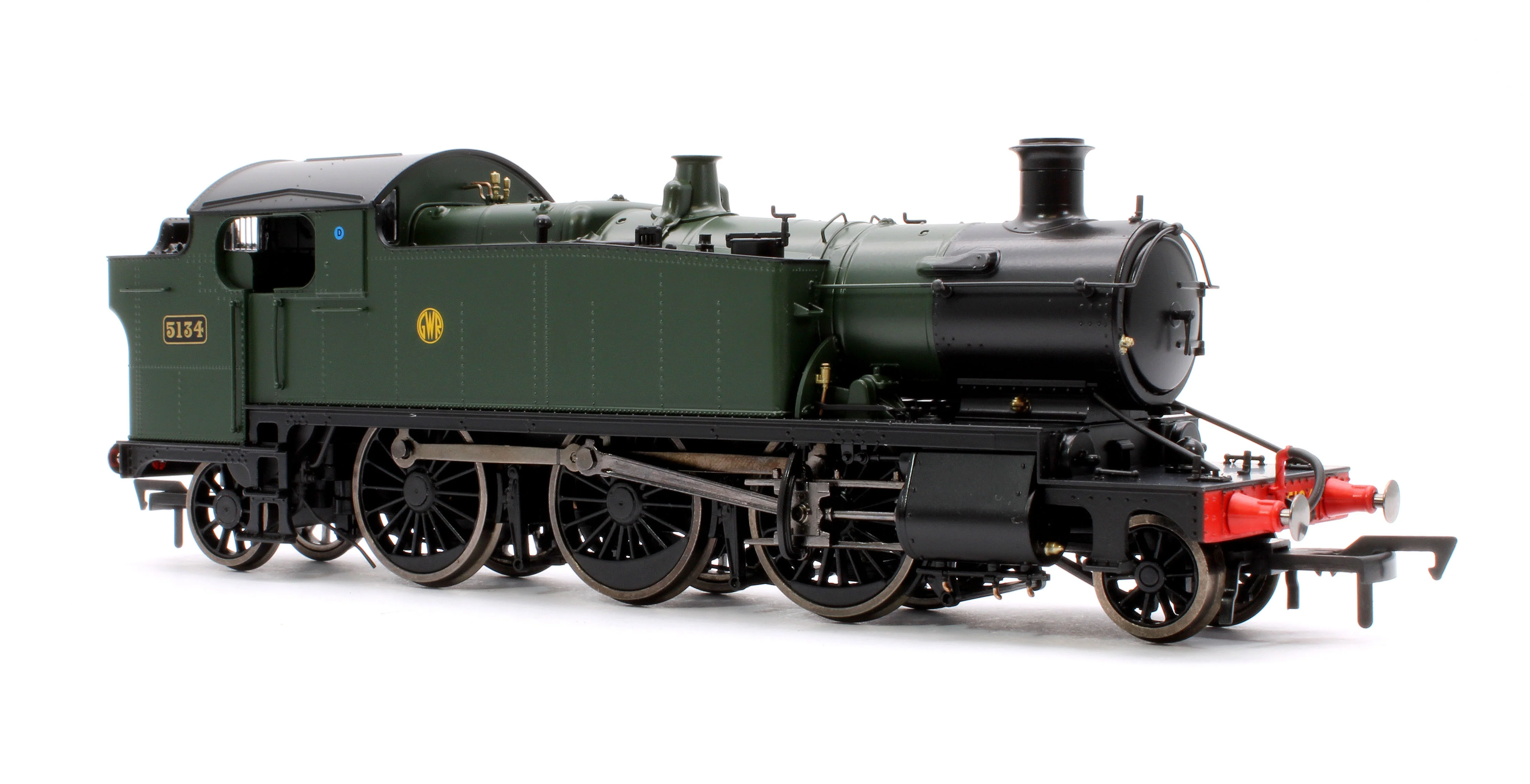 4S-041-010D Large Prairie 5134 GWR Green Shirt Button Steam Locomotive - DCC Fitted - Image 4