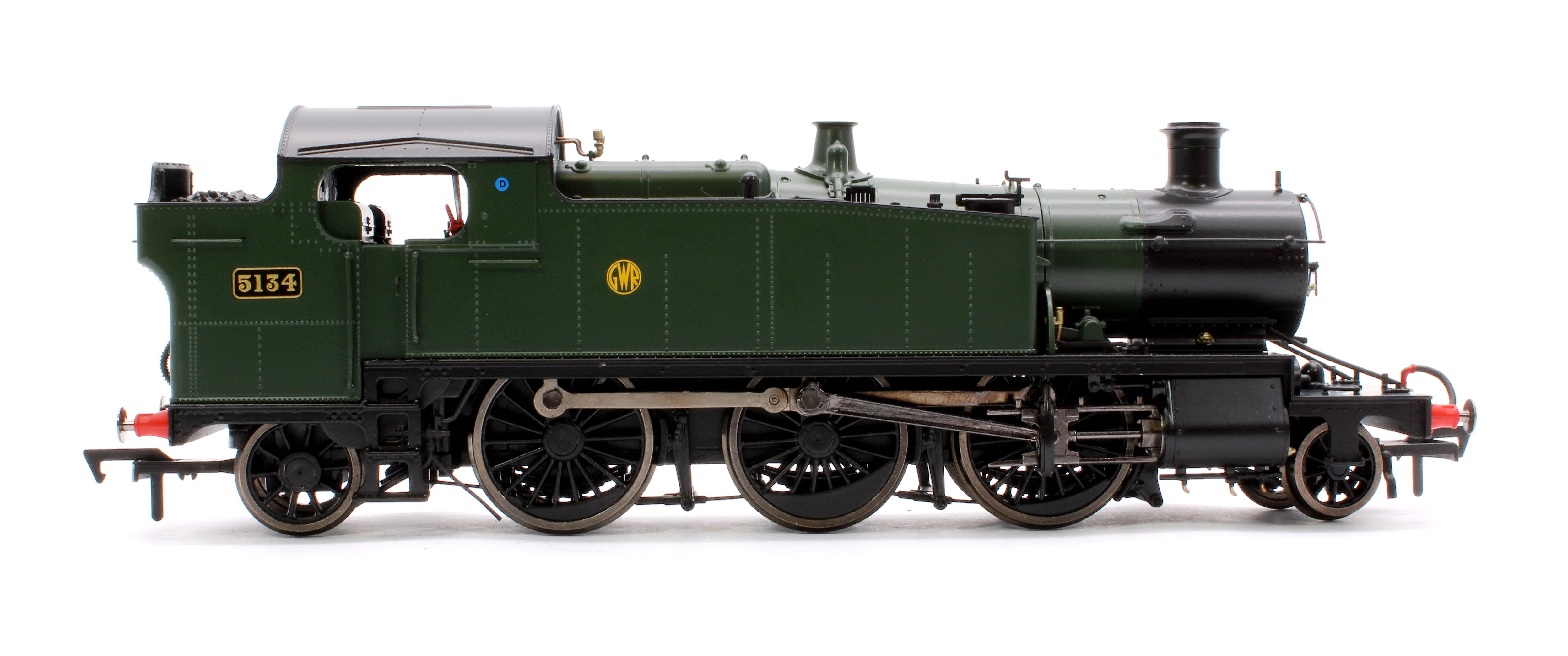 4S-041-010D Large Prairie 5134 GWR Green Shirt Button Steam Locomotive - DCC Fitted - Image 6
