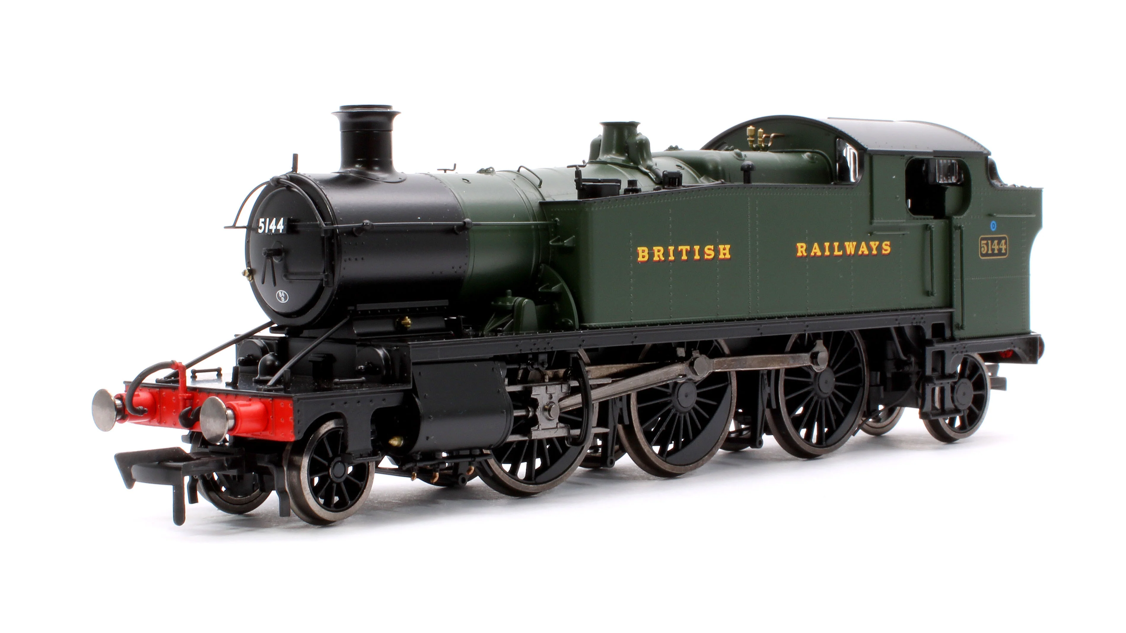 4S-041-012S Large Prairie 5144 GWR Green British Railways Steam Locomotive - DCC Sound