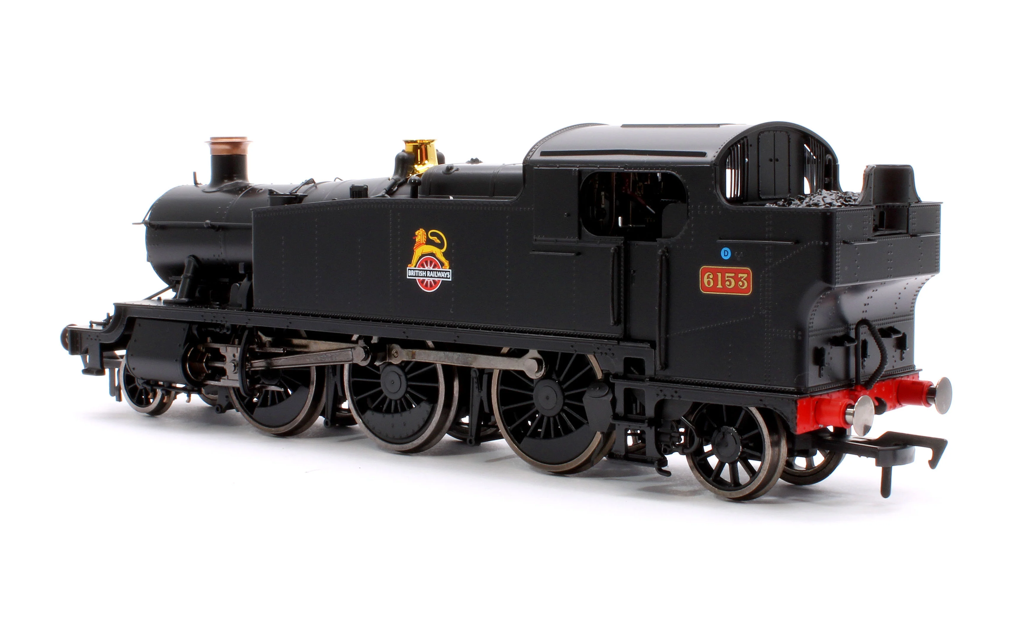 4S-041-013S Large Prairie 6153 BR Black Early Crest Steam Locomotive - DCC Sound - Image 2