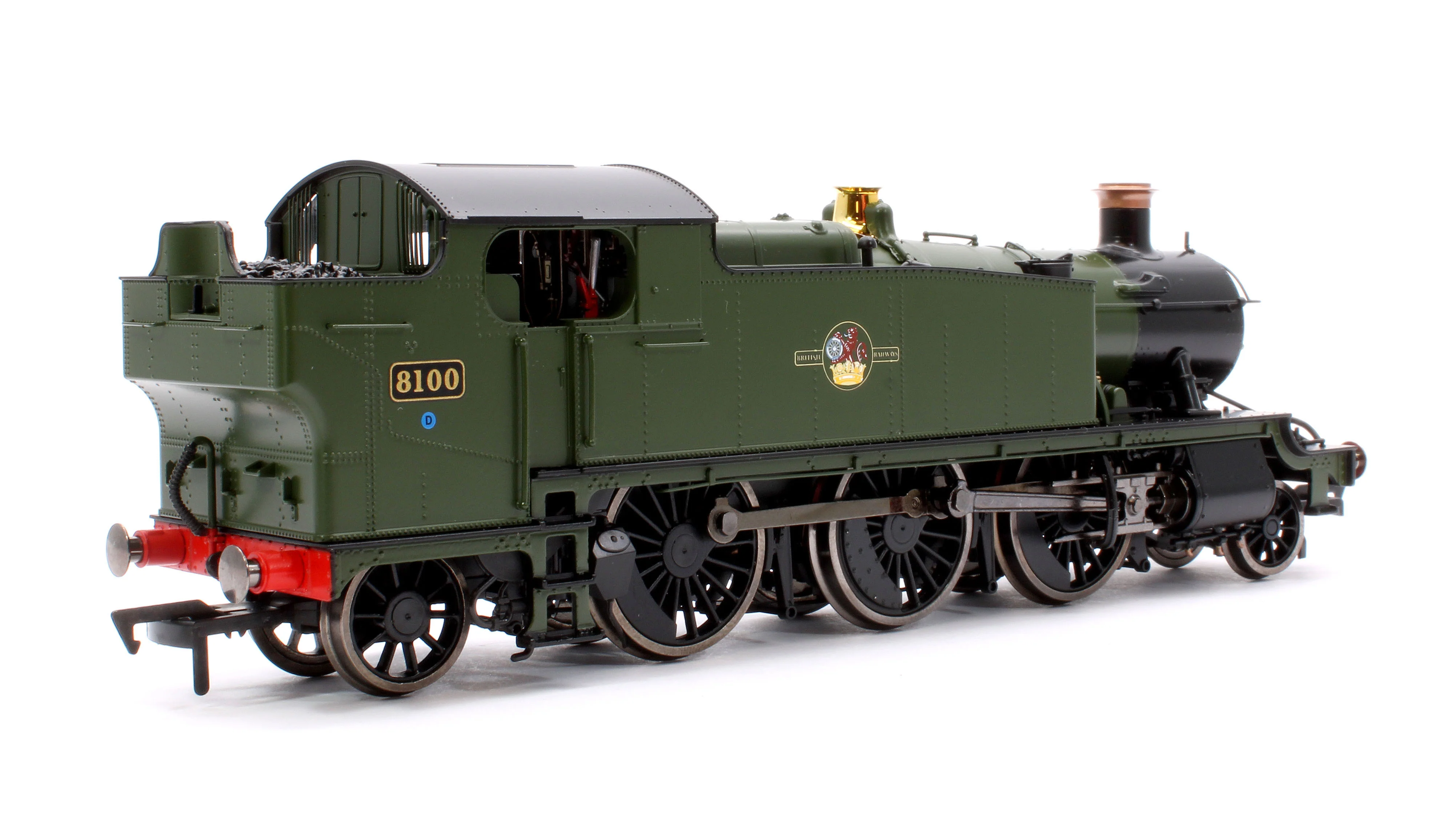 4S-041-014S Large Prairie 8100 BR Green Late Crest Steam Locomotive - DCC Sound - Image 3