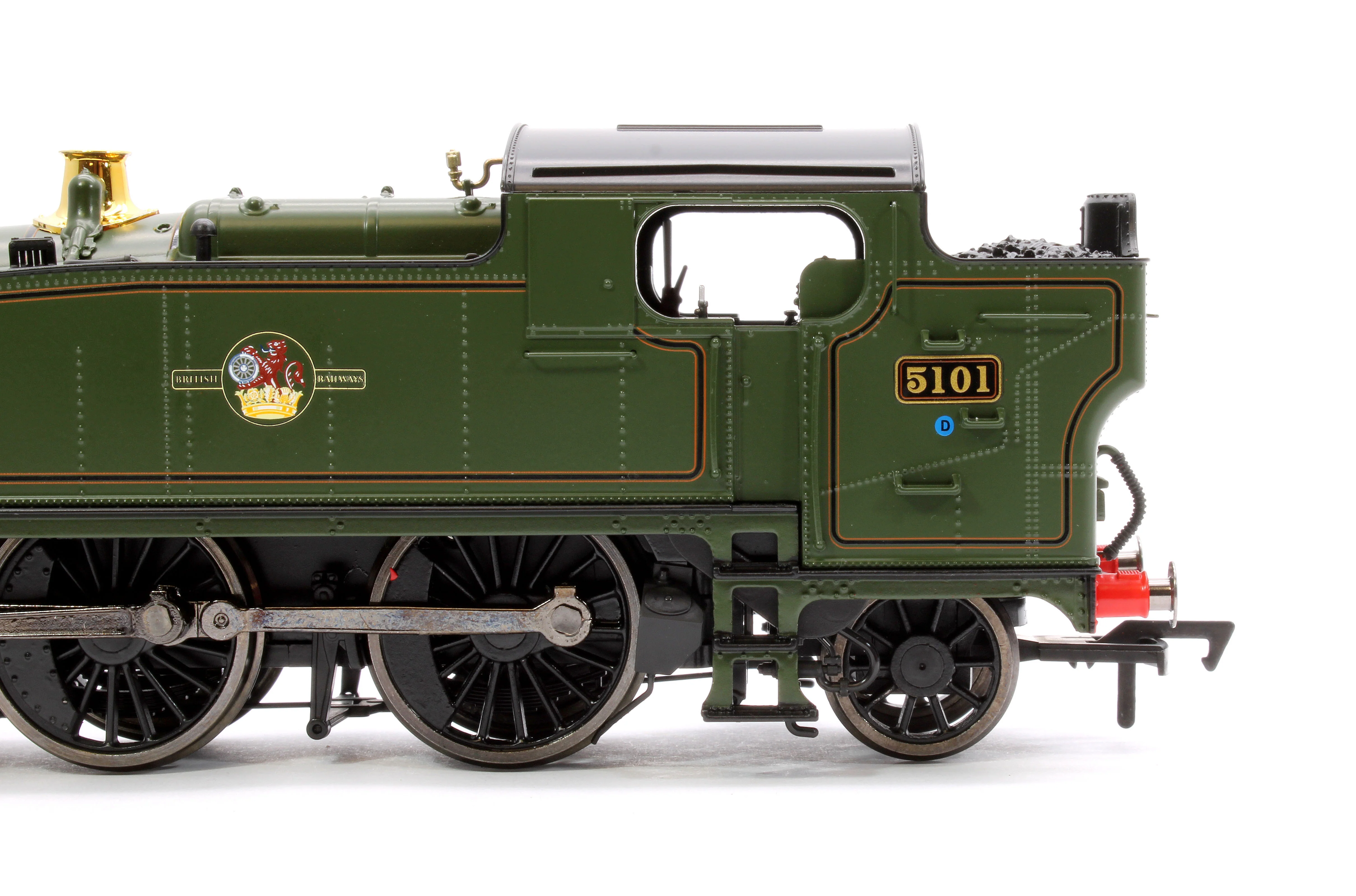 4S-041-015 Large Prairie 5101 Lined BR Green Late Crest Steam Locomotive - Image 8