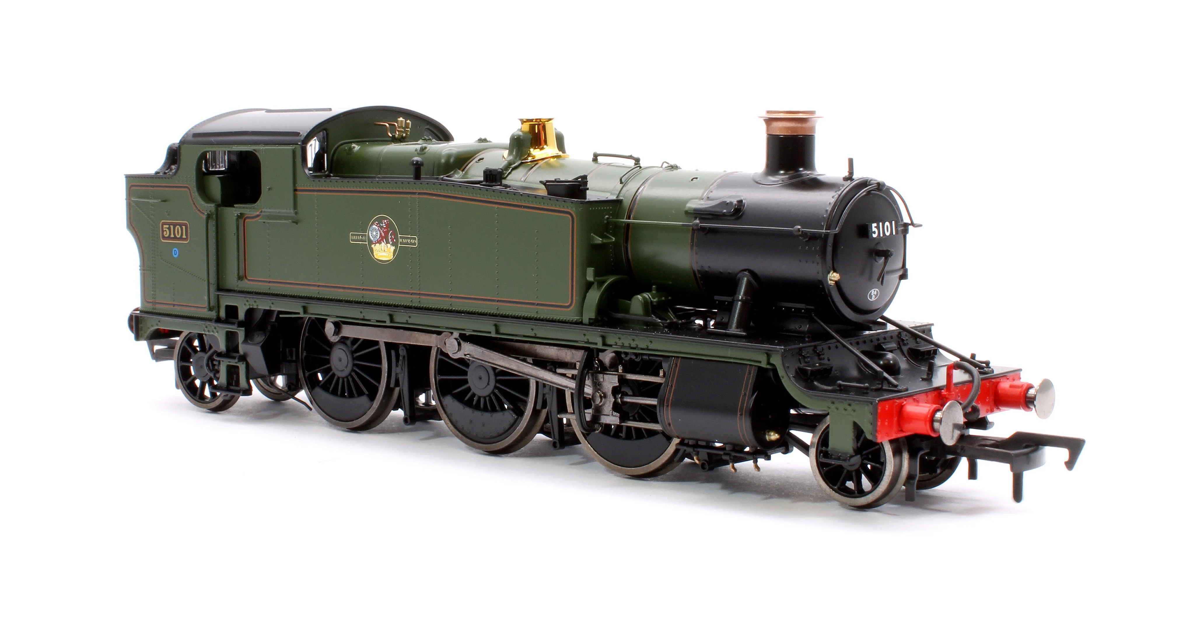 4S-041-015S Large Prairie 5101 Lined BR Green Late Crest Steam Locomotive - DCC Sound - Image 4