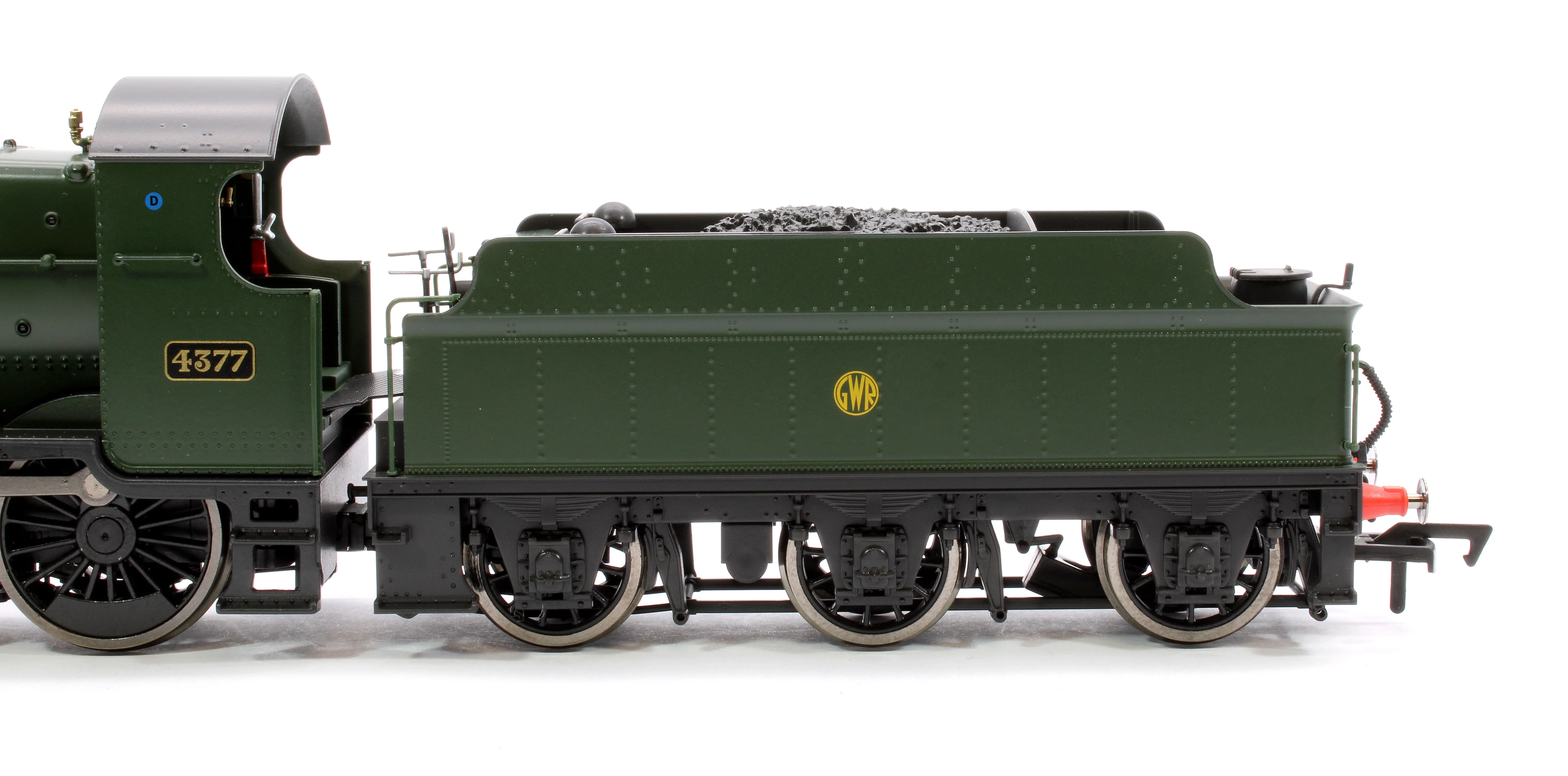 4S-043-011D GWR 43xx 2-6-0 Mogul 4377 GWR Shirt Button Steam Locomotive - DCC Fitted - Image 7