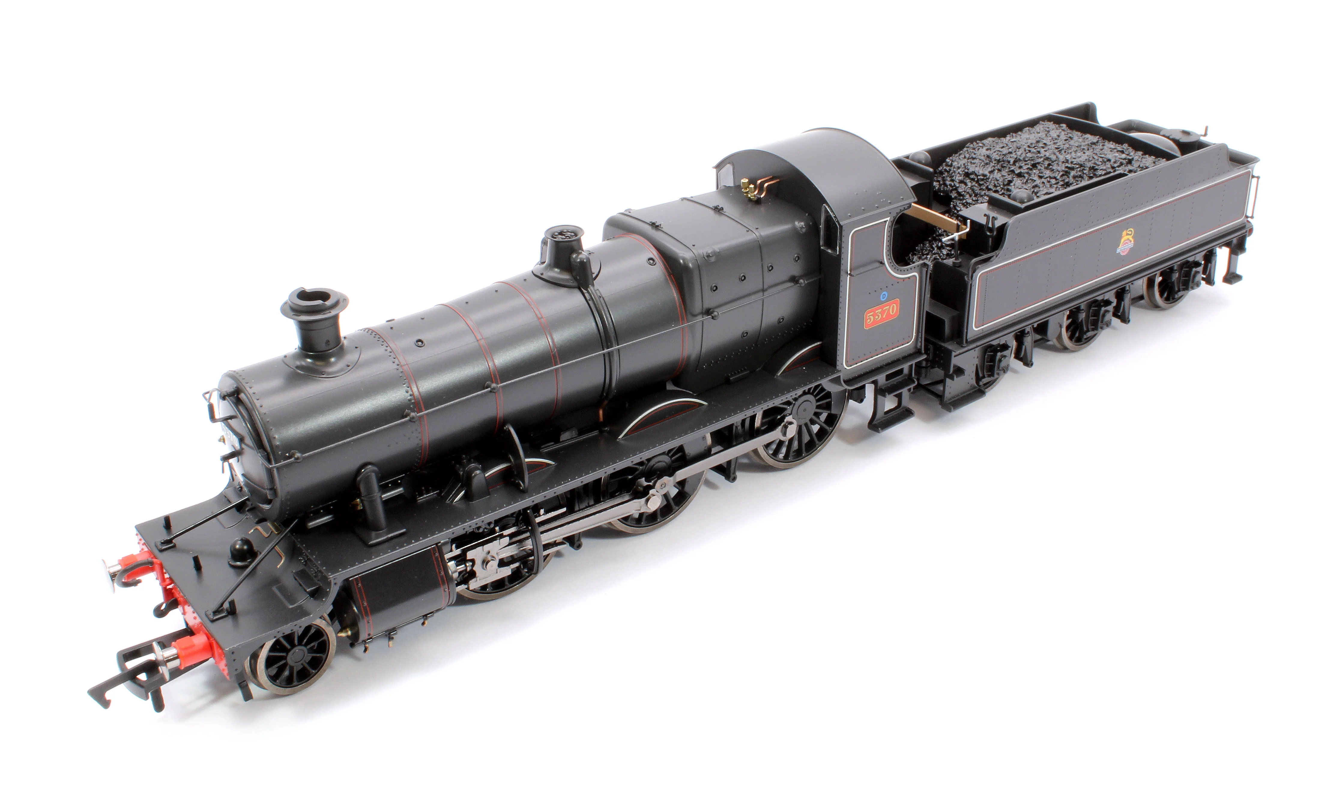 4S-043-013 GWR 43xx 2-6-0 Mogul 5370 BR Lined Black Early Crest Steam Locomotive - Image 13