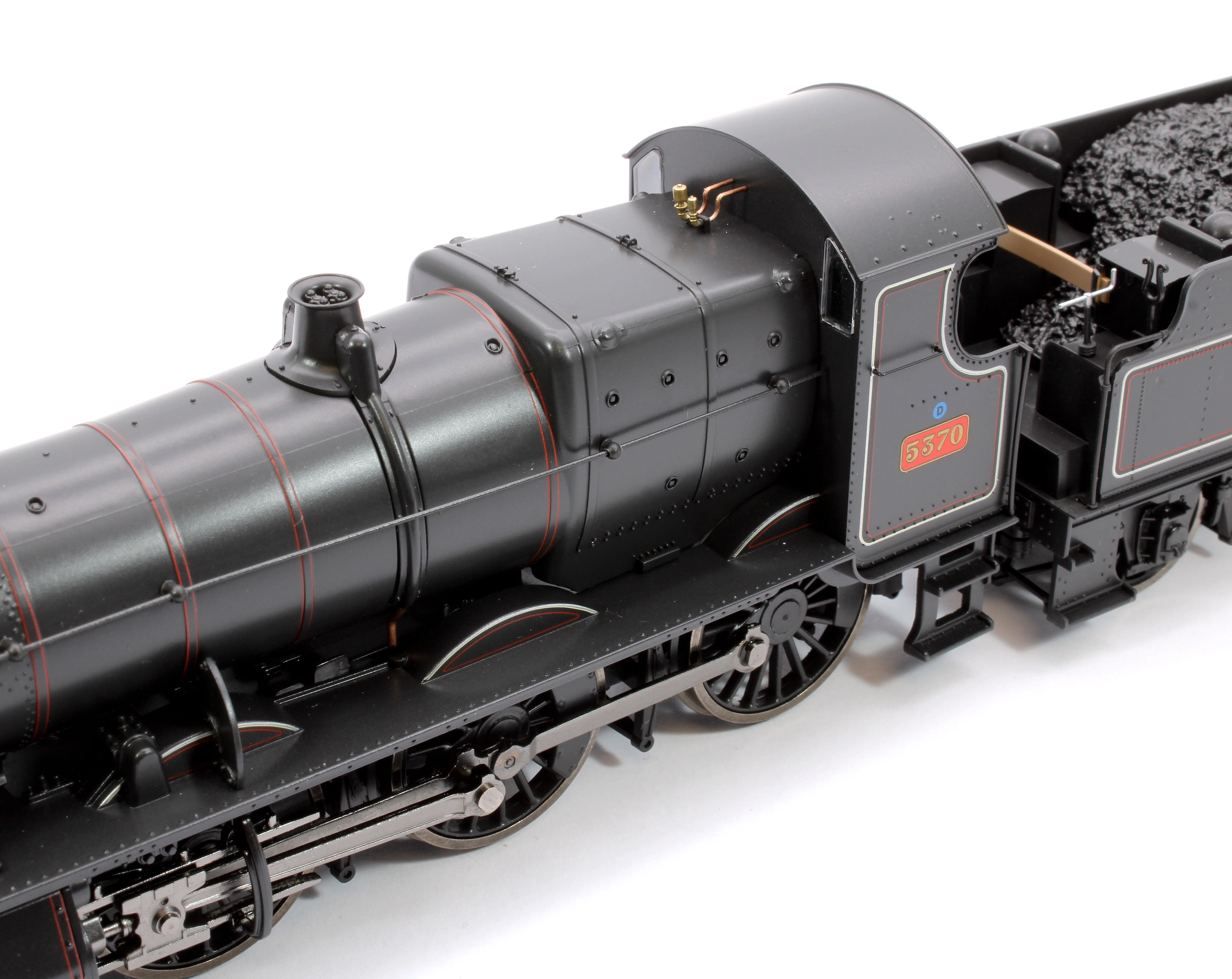 4S-043-013S GWR 43xx 2-6-0 Mogul 5370 BR Lined Black Early Crest Steam Locomotive - DCC Sound - Image 12
