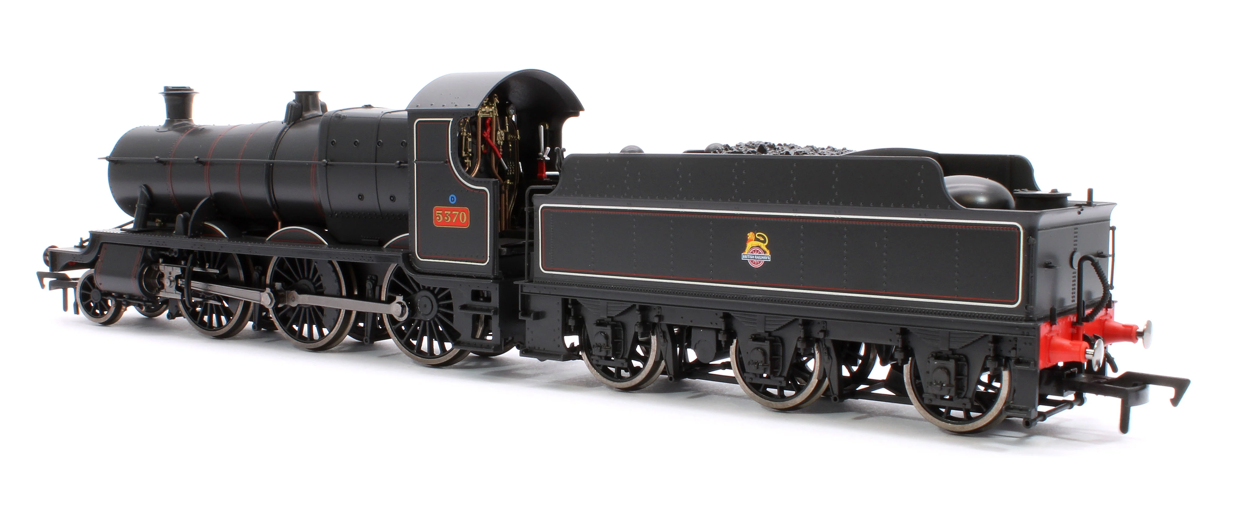 4S-043-013S GWR 43xx 2-6-0 Mogul 5370 BR Lined Black Early Crest Steam Locomotive - DCC Sound - Image 2