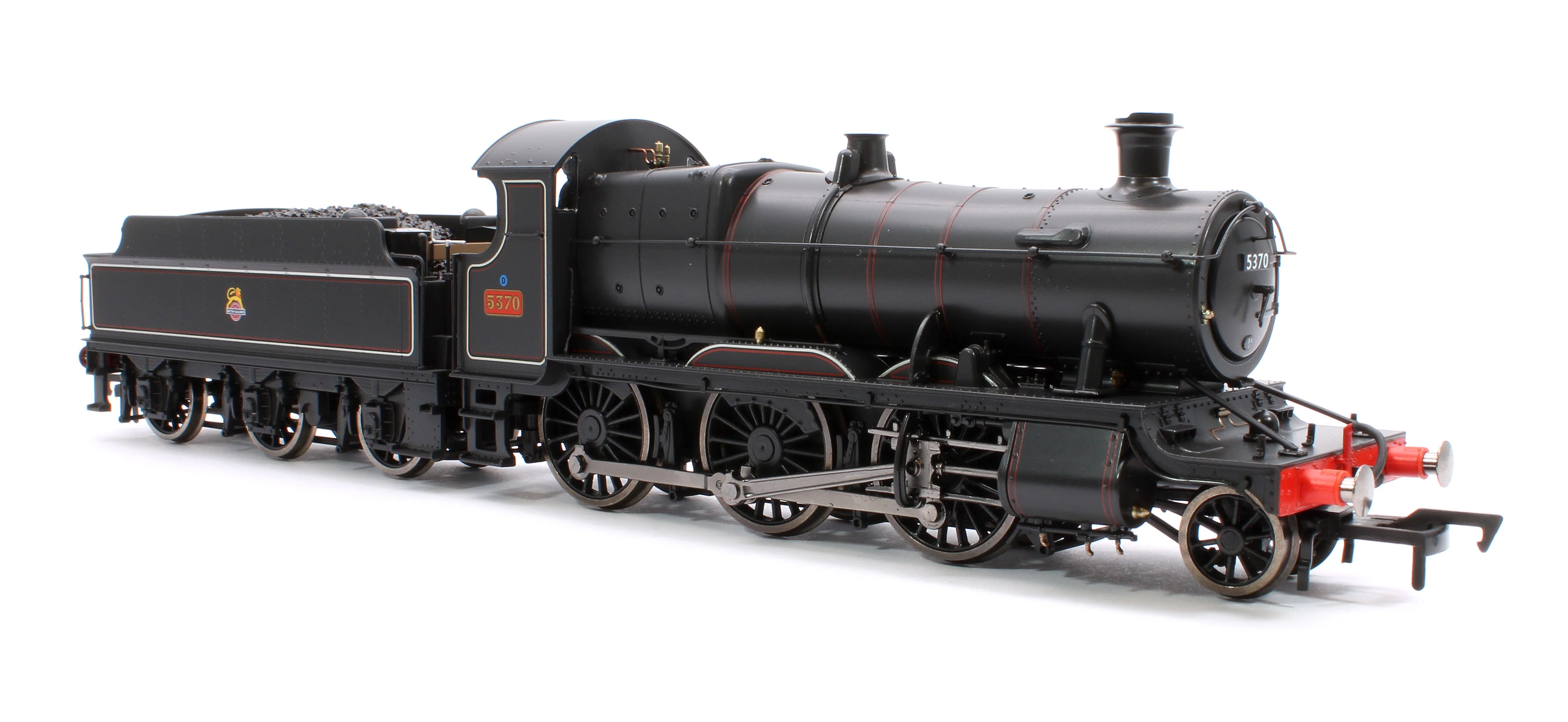 4S-043-013S GWR 43xx 2-6-0 Mogul 5370 BR Lined Black Early Crest Steam Locomotive - DCC Sound - Image 4