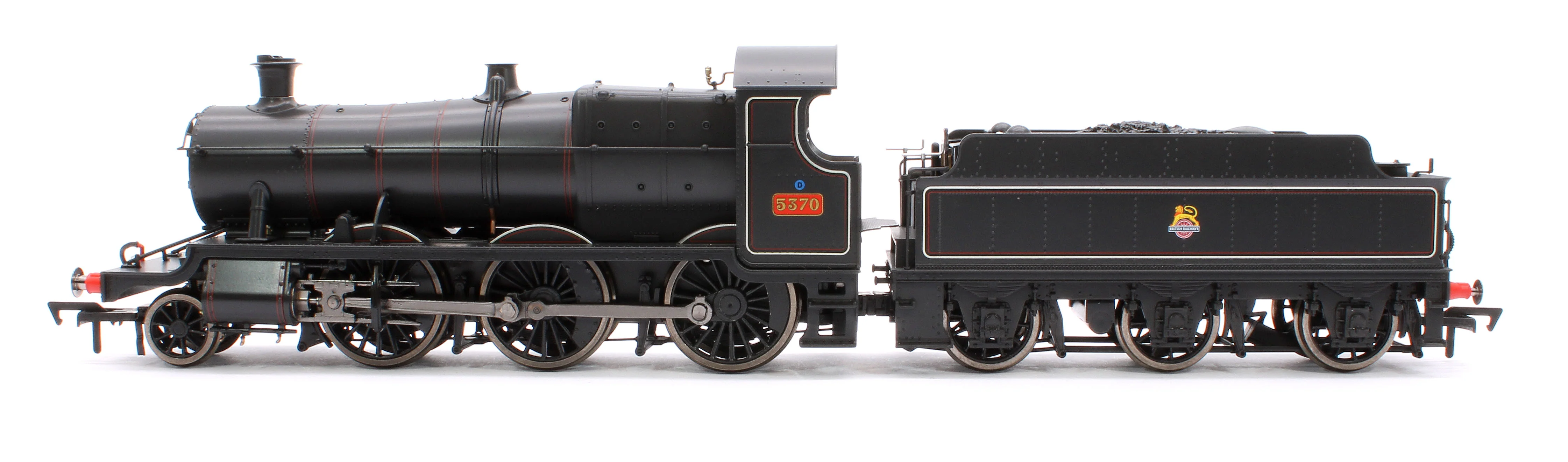 4S-043-013S GWR 43xx 2-6-0 Mogul 5370 BR Lined Black Early Crest Steam Locomotive - DCC Sound - Image 5