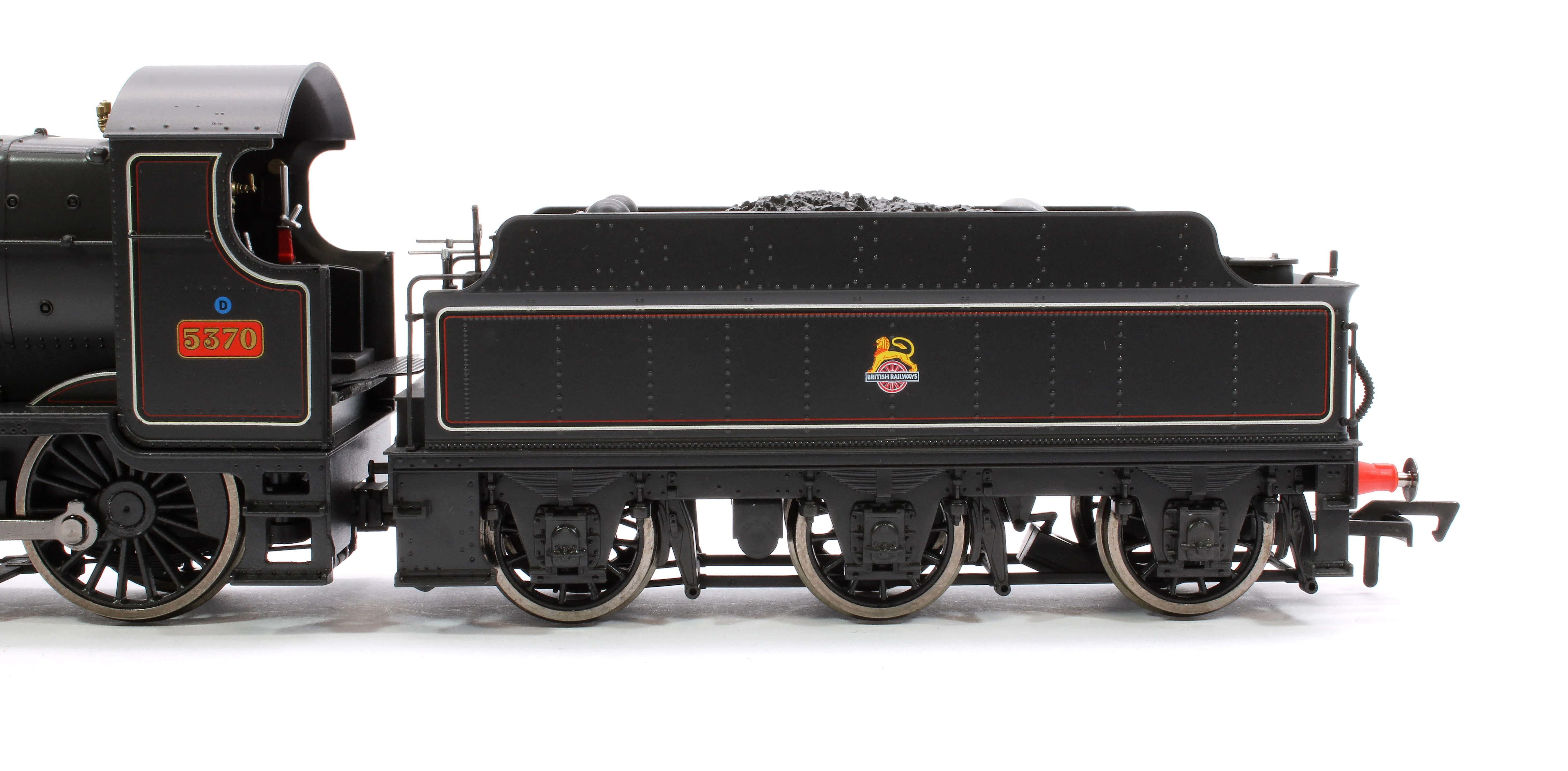 4S-043-013S GWR 43xx 2-6-0 Mogul 5370 BR Lined Black Early Crest Steam Locomotive - DCC Sound - Image 7