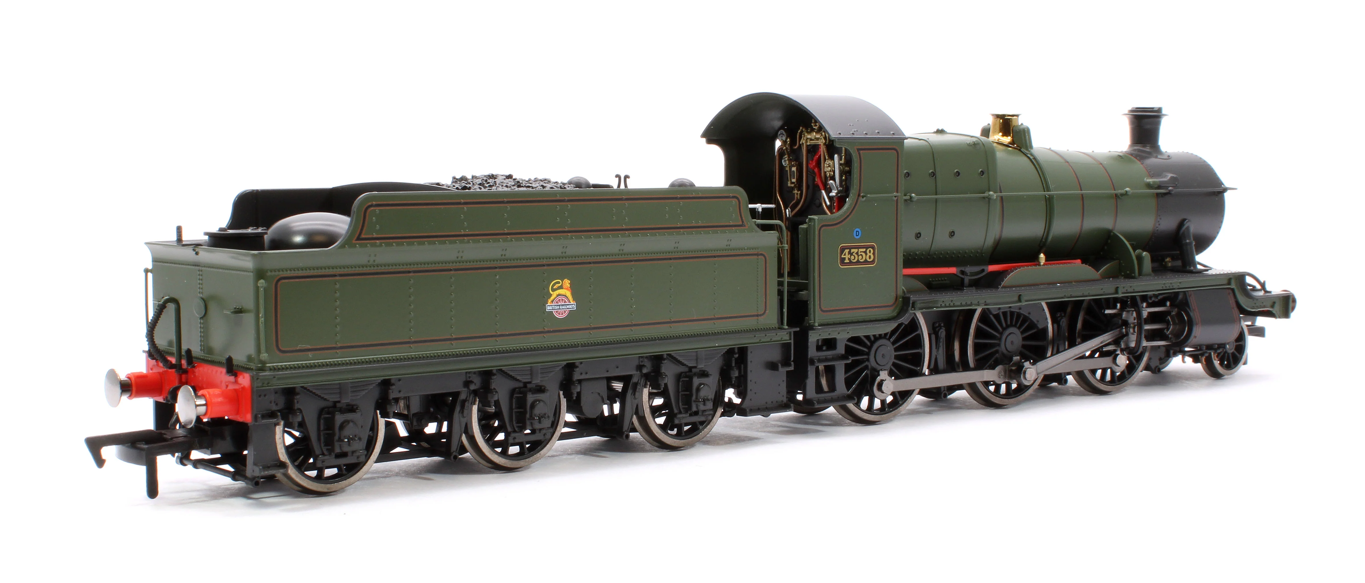 4S-043-015 GWR 43xx 2-6-0 Mogul 4358 BR Lined Green Early Crest Steam Locomotive - Image 3