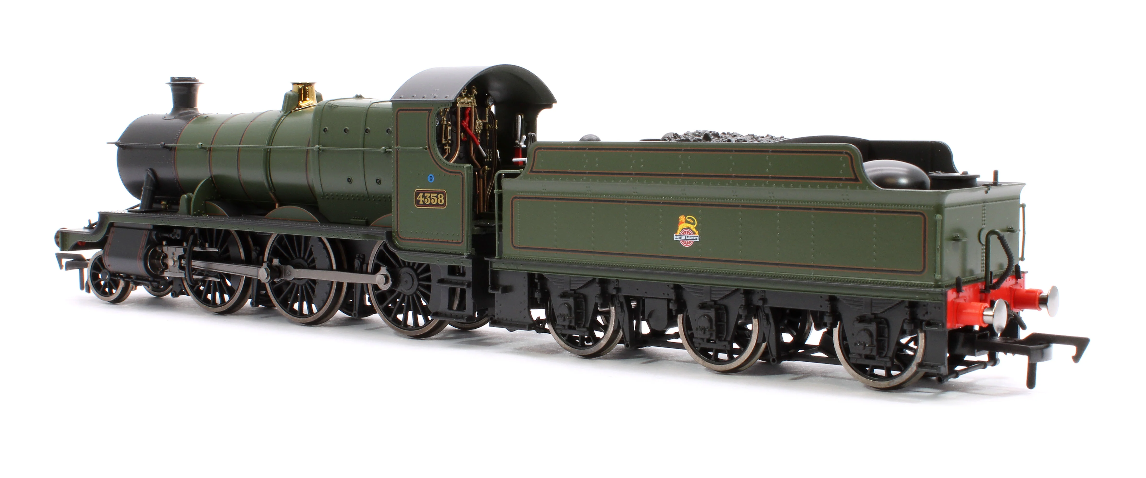 4S-043-015D GWR 43xx 2-6-0 Mogul 4358 BR Lined Green Early Crest Steam Locomotive - DCC Fitted - Image 2