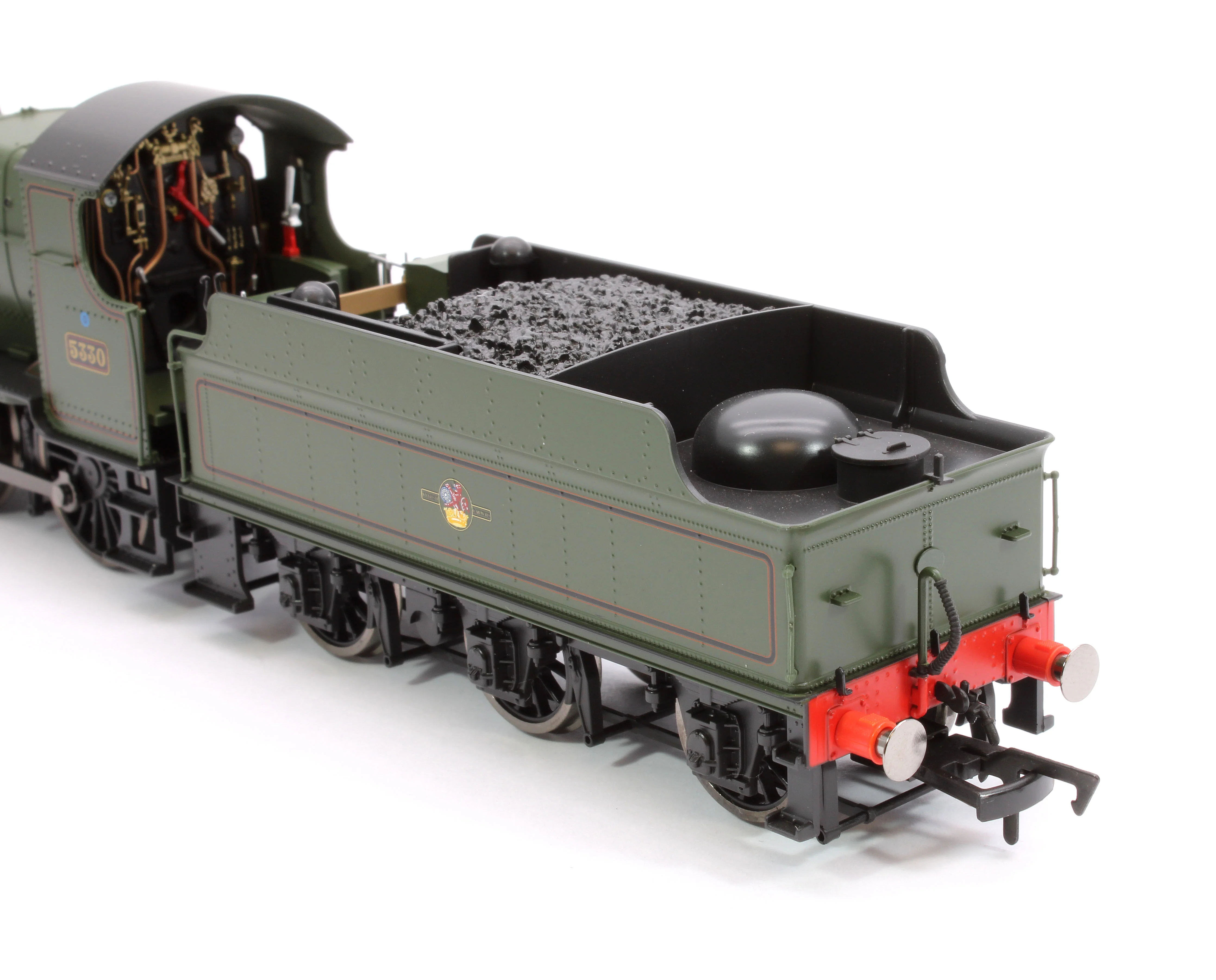 4S-043-016S GWR 43xx 2-6-0 Mogul 5330 BR Lined Green Late Crest Steam Locomotive - DCC Sound - Image 10