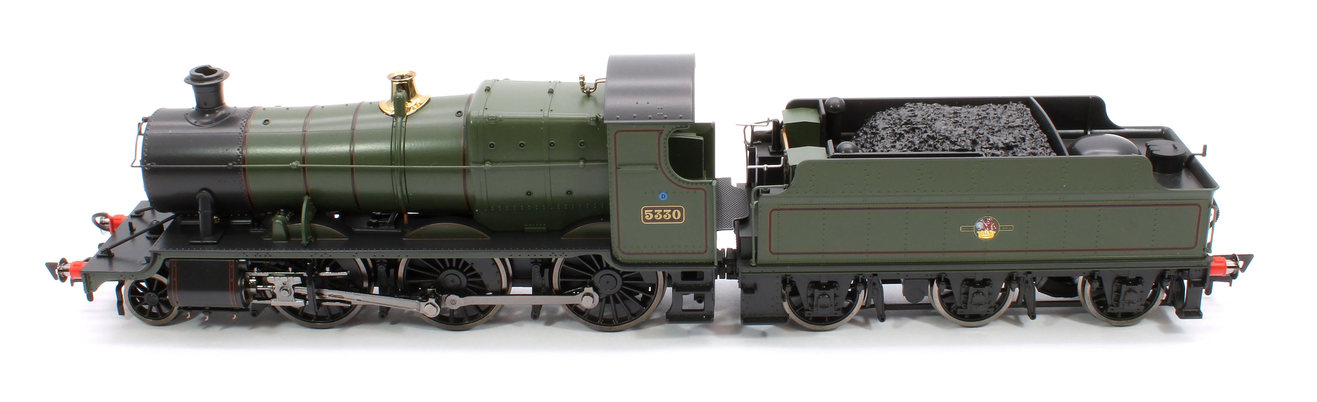 4S-043-016S GWR 43xx 2-6-0 Mogul 5330 BR Lined Green Late Crest Steam Locomotive - DCC Sound - Image 11