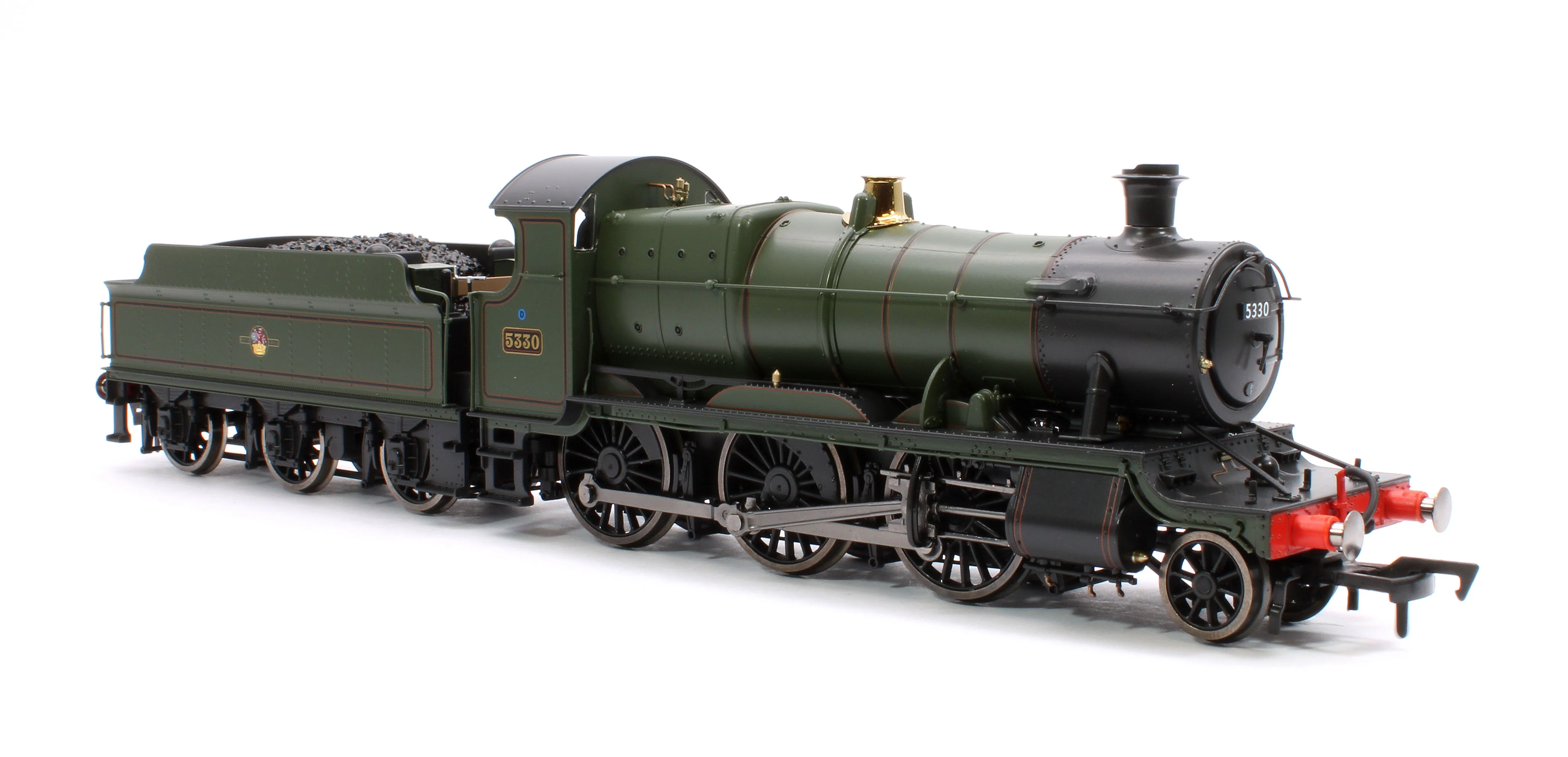 4S-043-016S GWR 43xx 2-6-0 Mogul 5330 BR Lined Green Late Crest Steam Locomotive - DCC Sound - Image 4