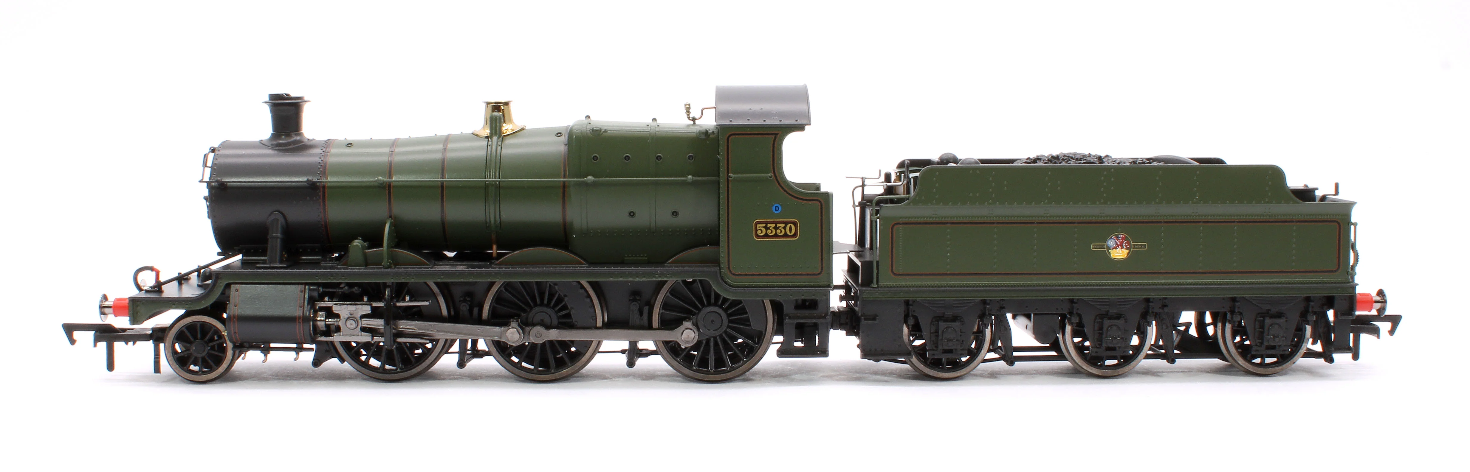 4S-043-016S GWR 43xx 2-6-0 Mogul 5330 BR Lined Green Late Crest Steam Locomotive - DCC Sound - Image 5