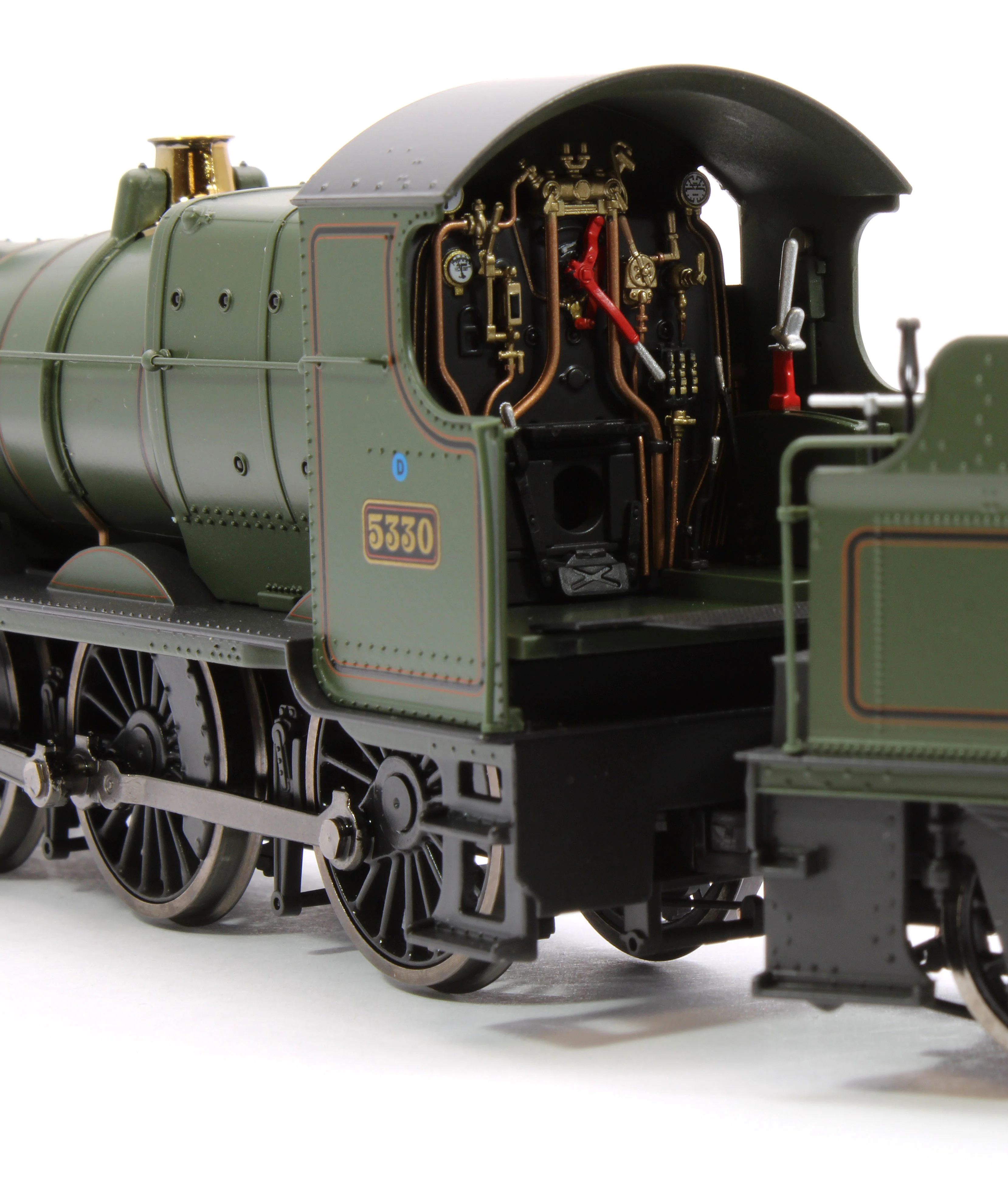4S-043-016S GWR 43xx 2-6-0 Mogul 5330 BR Lined Green Late Crest Steam Locomotive - DCC Sound - Image 8