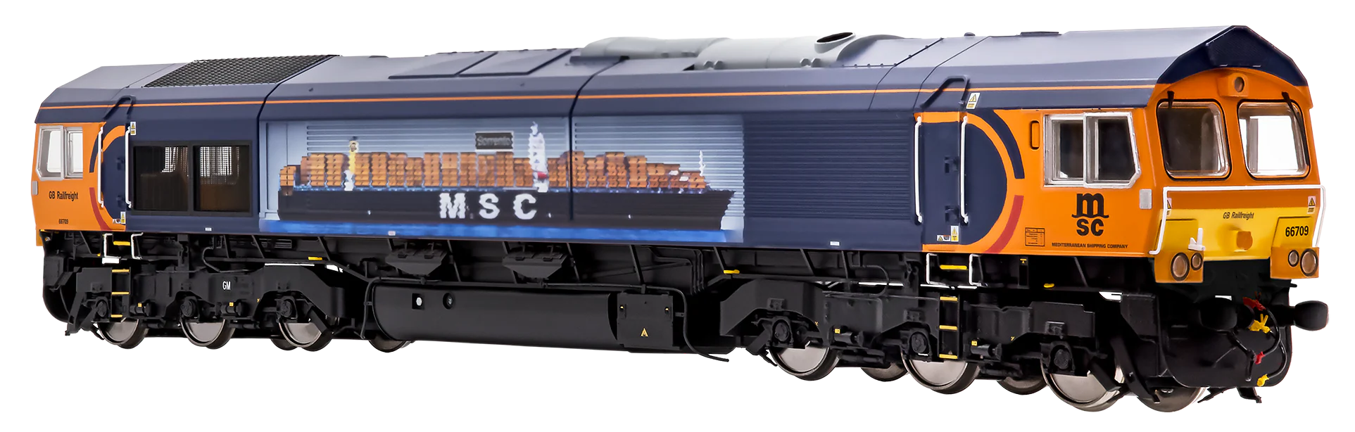 7D-066-003D Class 66 709 GBRF Sorrento MSC Livery Diesel Locomotive DCC Fitted - Image 2