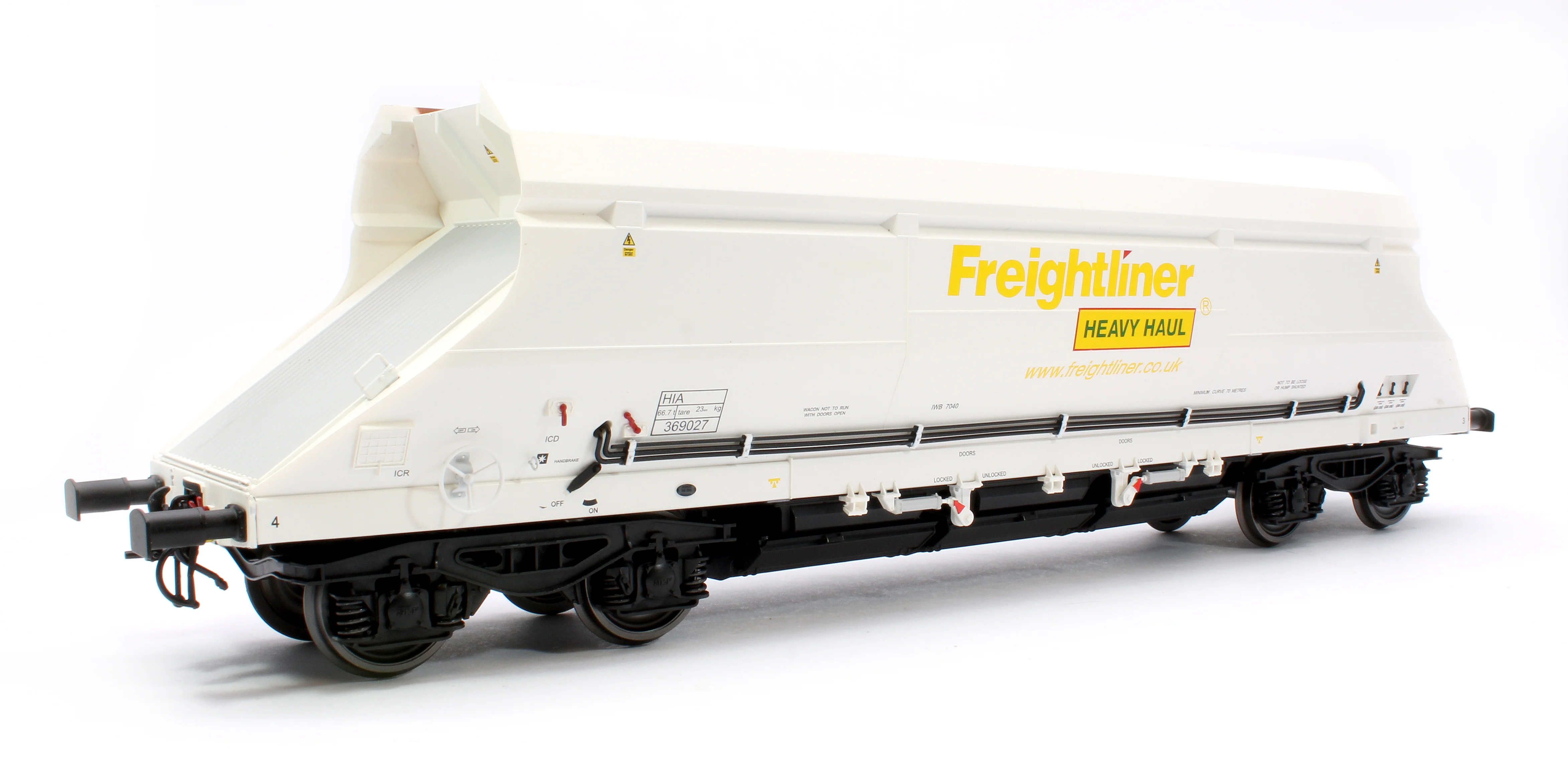7F-026-003 HIA Freightliner White Heavy Haul Limestone Hopper 369027 - Image 3