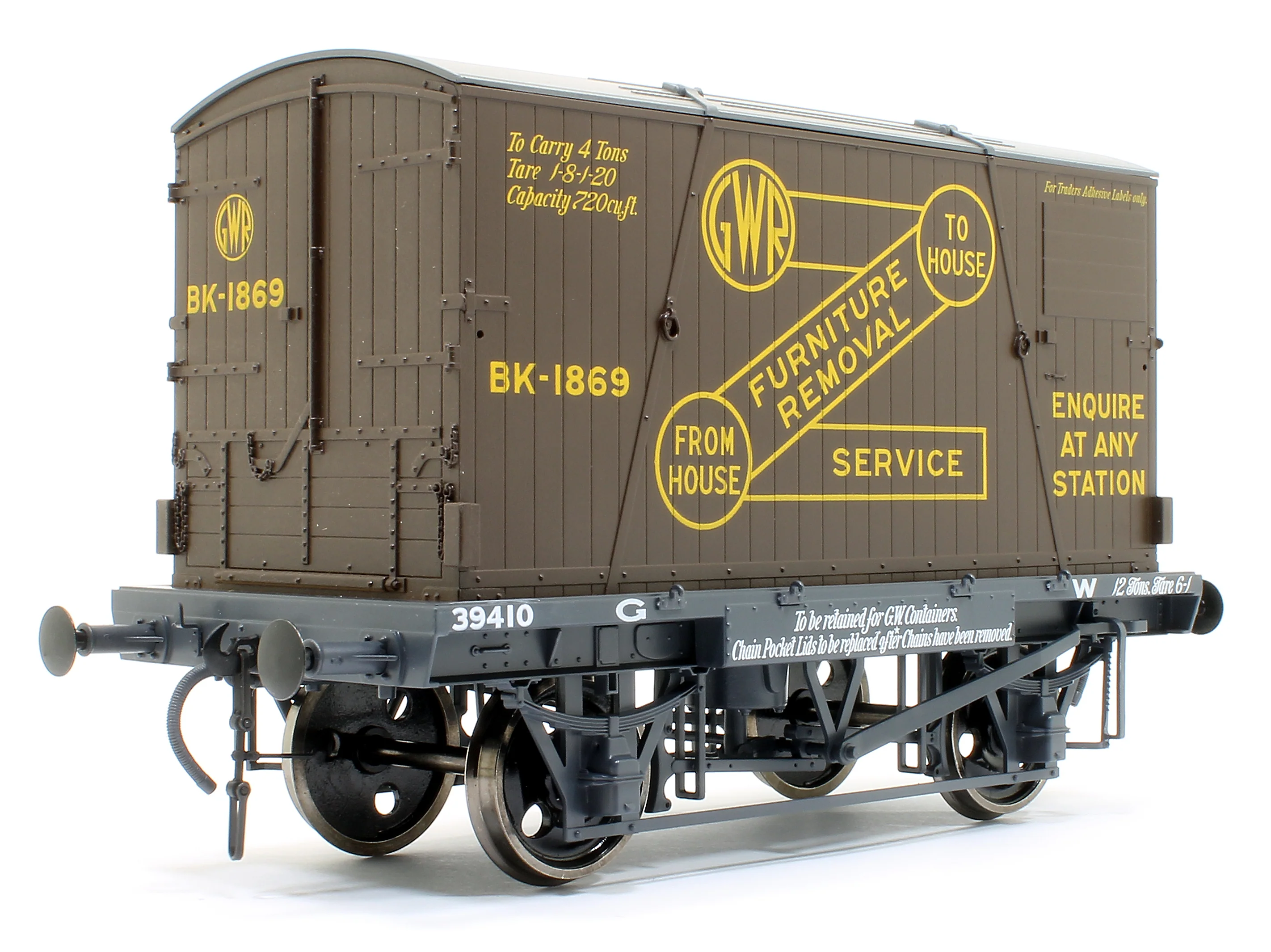 7F-037-007 GWR Conflat 39410 BK2 Choc. Container BK-1869
