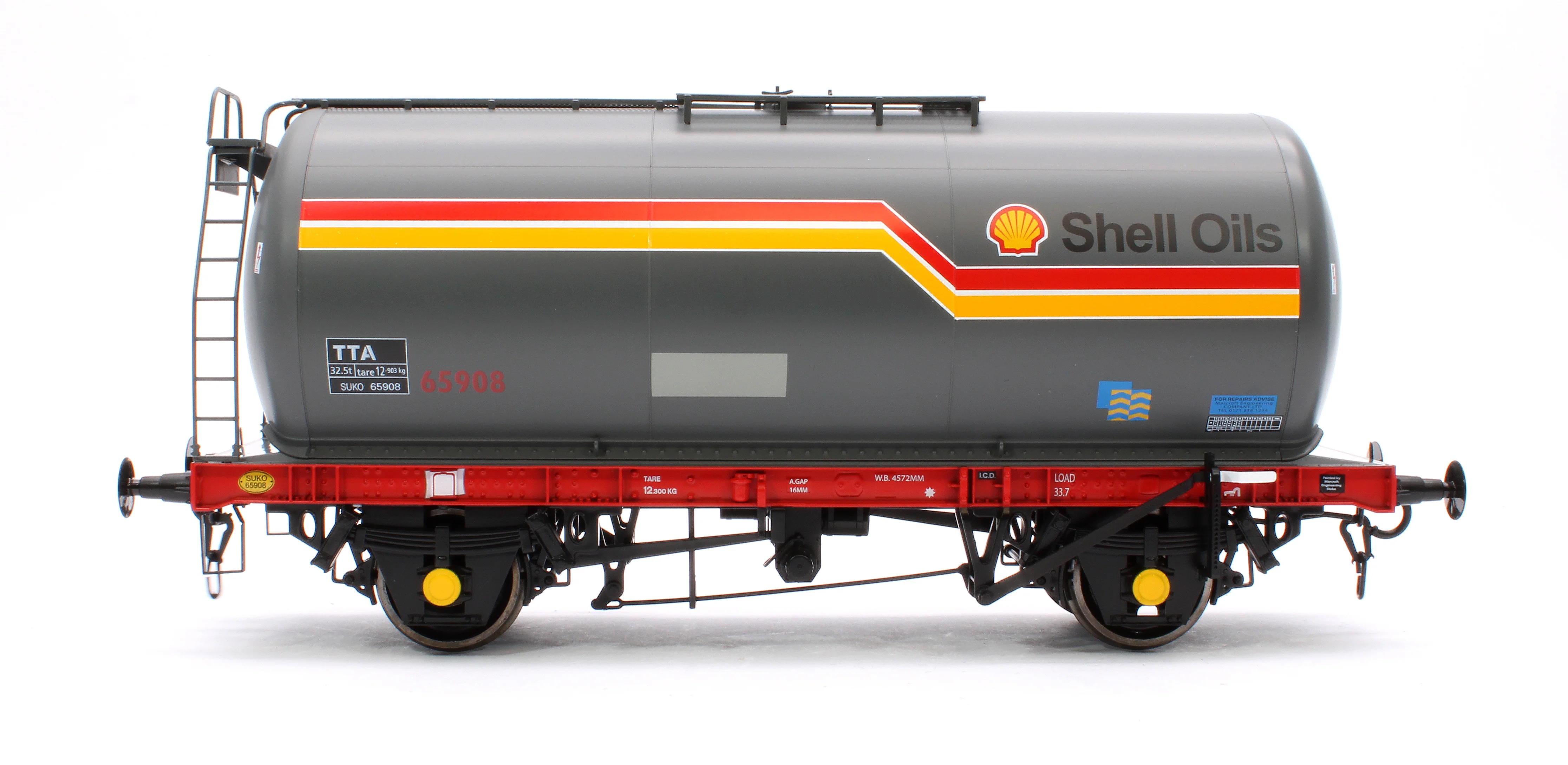 7F-064-005 TTA 45T Tanker Shell Oils Dark Grey/Stripe 65908 - Image 2