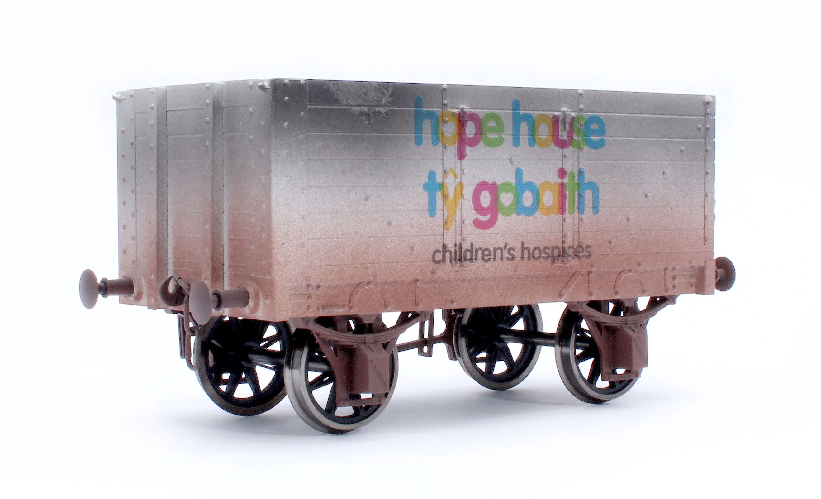 7F-073-024W 7 Plank 9' W/B Hope House Charity Wagon - Weathered - Image 3