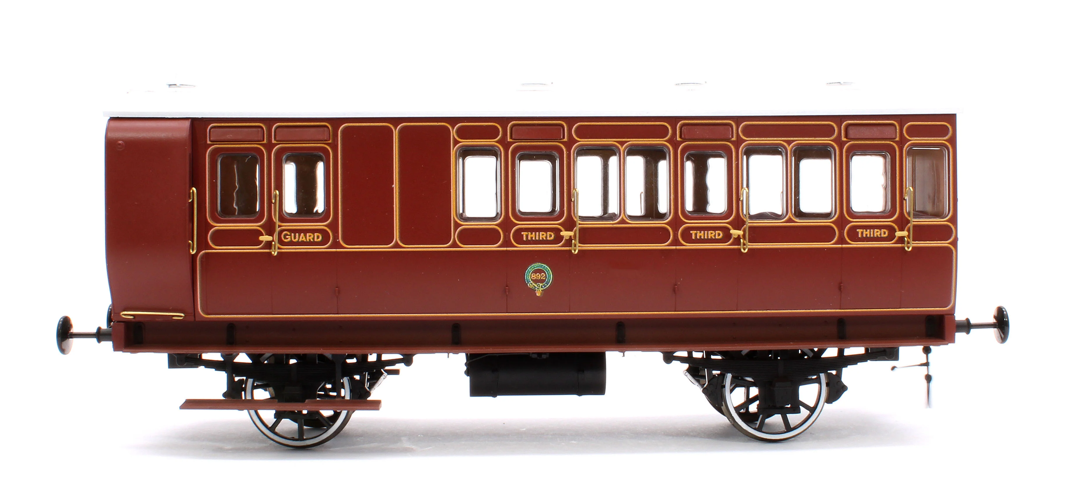 7P-020-581 Stroudley 4 Wheel Gas Lit Brake 3rd Lined Brown 892 - Image 2