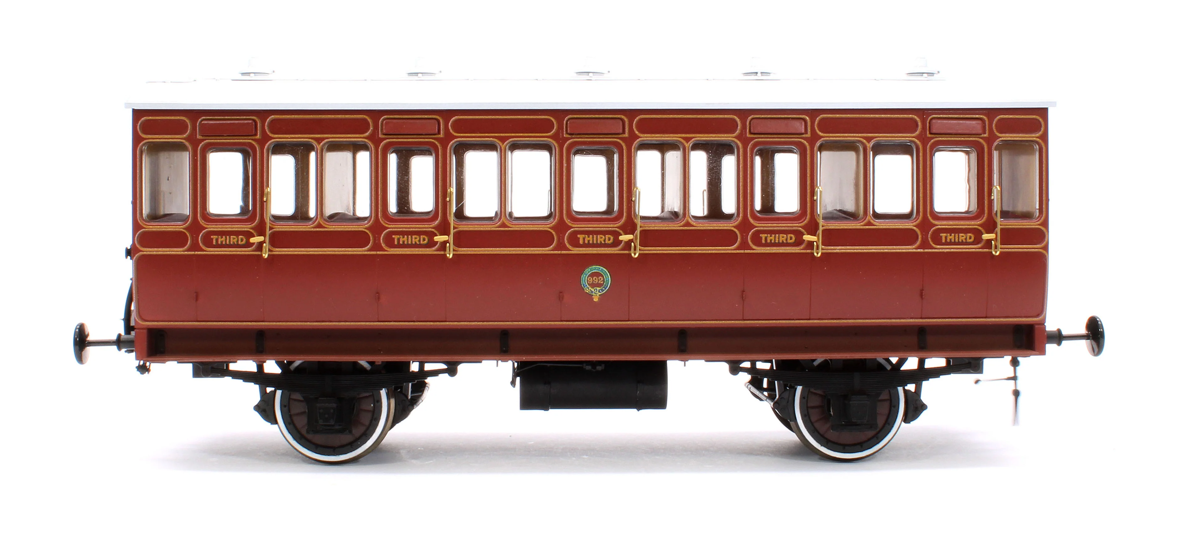 7P-020-680 Stroudley 4 Wheel Gas Lit 3rd Lined Brown 992 - Image 2