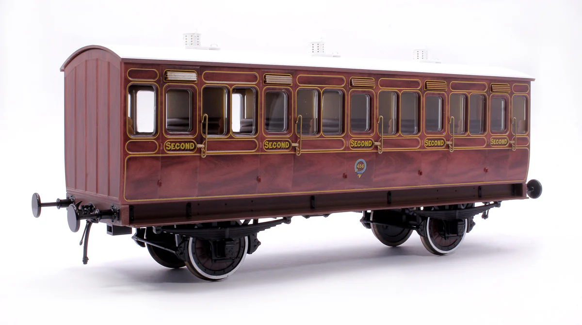 7P-020-900D Stroudley 4 Wheel Main Line Oil Lit 2nd Mahogany 456 - DCC & Light Bar Fitted
