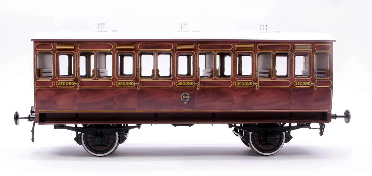 7P-020-900D Stroudley 4 Wheel Main Line Oil Lit 2nd Mahogany 456 - DCC & Light Bar Fitted - Image 2